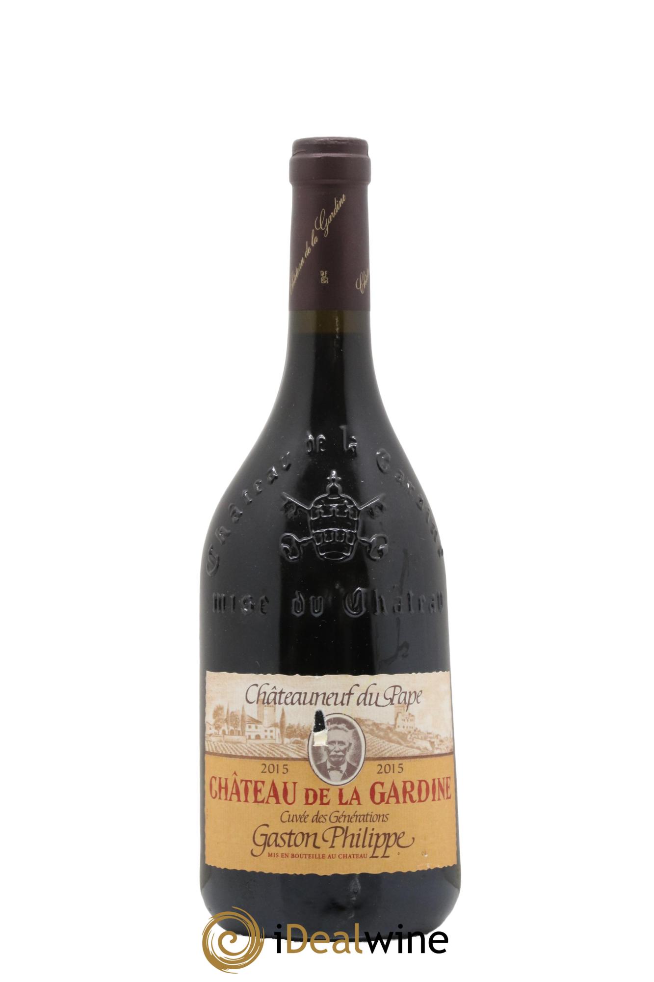 Châteauneuf-du-Pape Château de La Gardine Famille Brunel Cuvée des Générations 2015 - Lot de 1 bouteille - 0