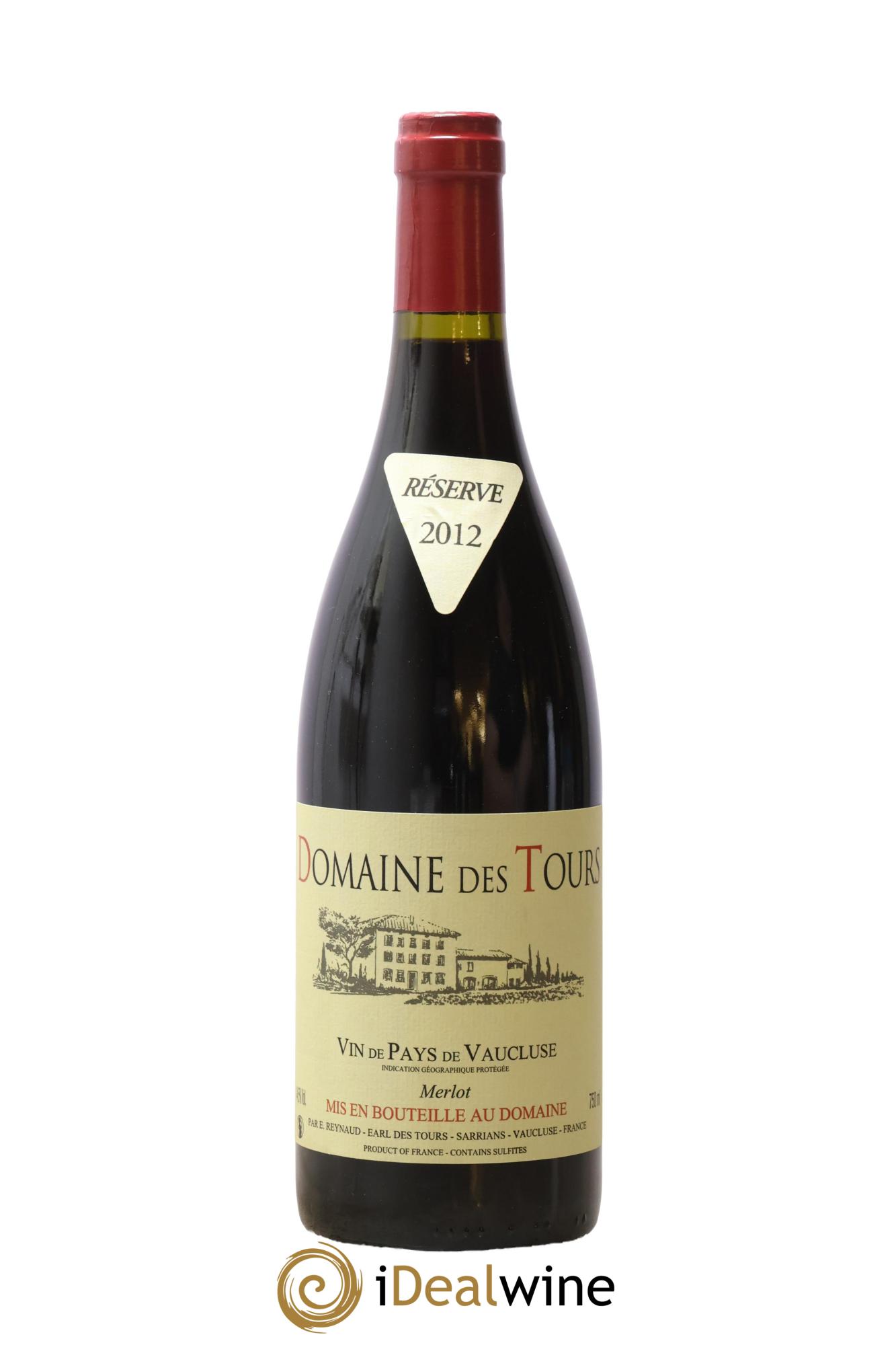 Vaucluse Domaine des Tours Merlot Emmanuel Reynaud 2012 - Posten von 1 Flasche - 0
