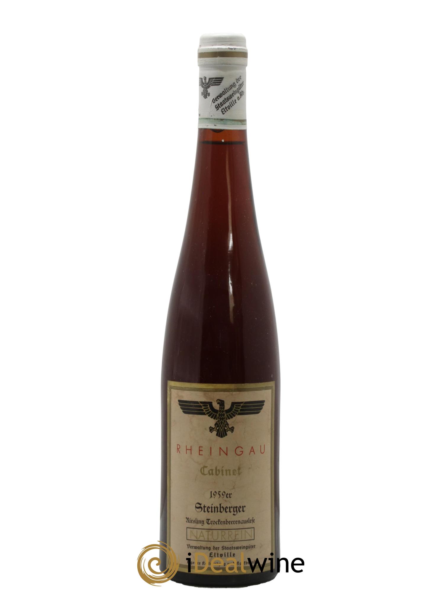 Allemagne Verwaltung der Staatsweinguter Eltville Steinberger Riesling Trockenbeerenauslese 1959 - Lot de 1 bouteille - 0