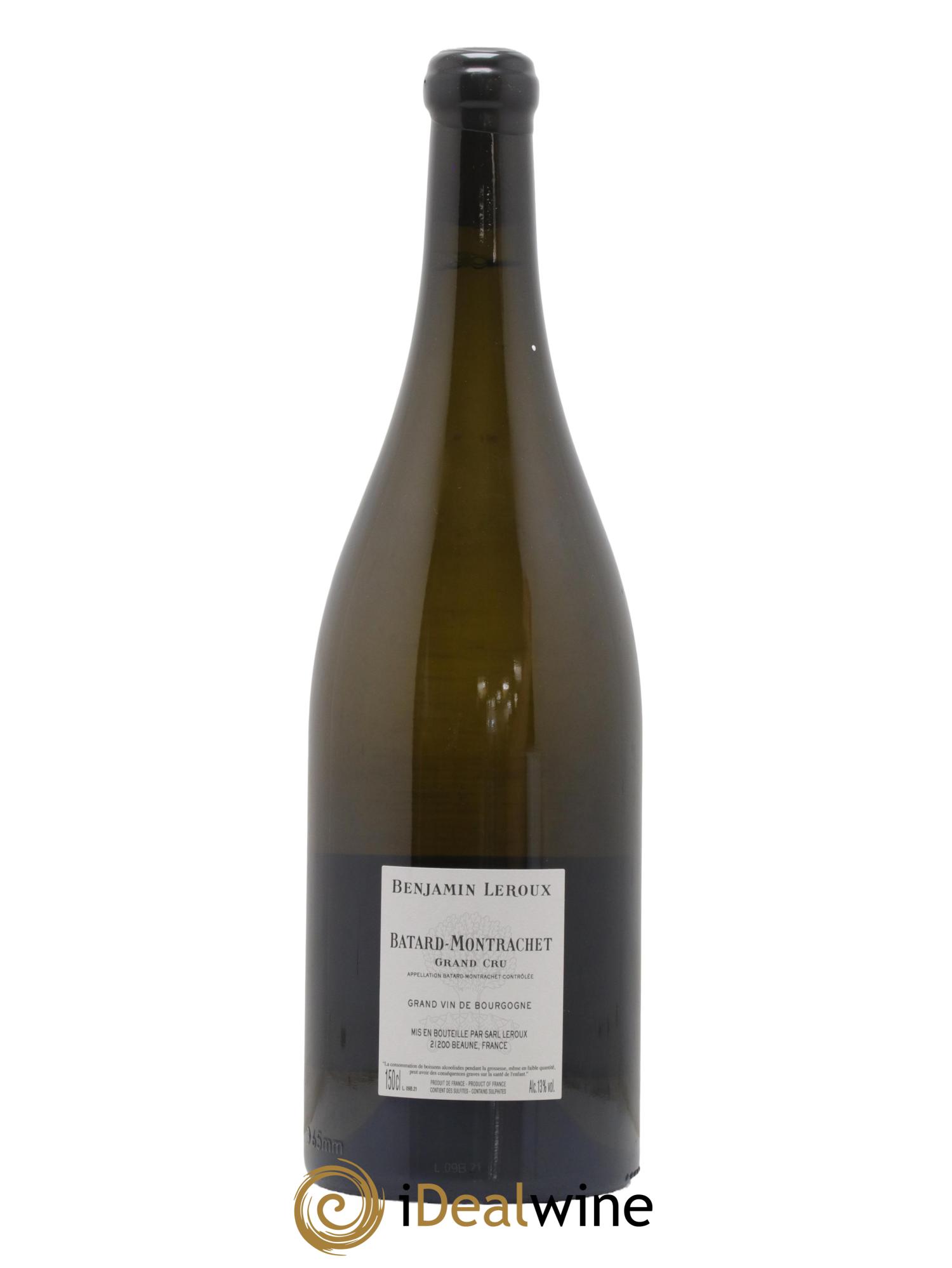 Bâtard-Montrachet Grand Cru Benjamin Leroux 2021 - Lot de 1 magnum - 1