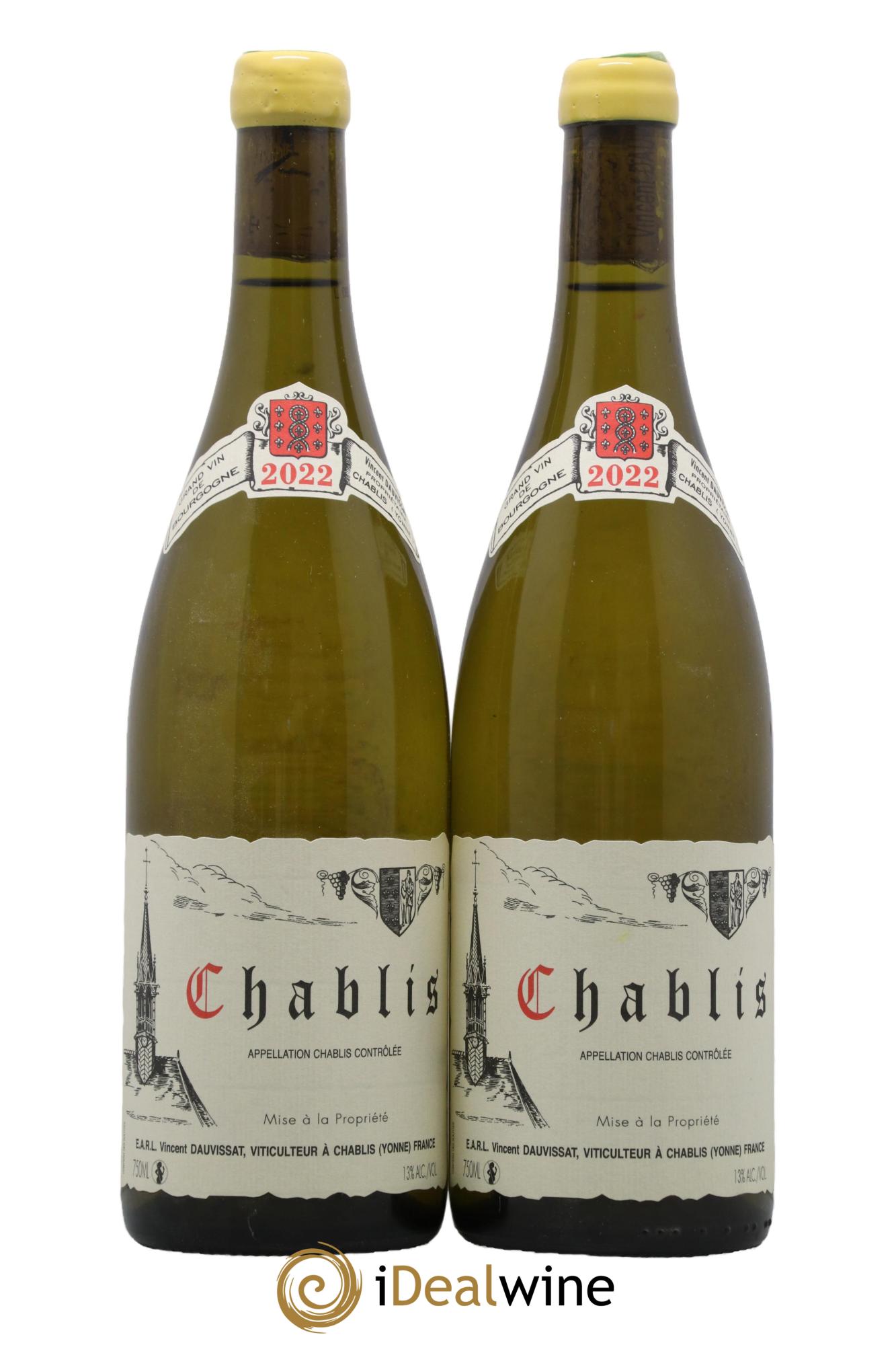 Chablis Vincent Dauvissat (Domaine) 2022 - Lot de 2 bouteilles - 0