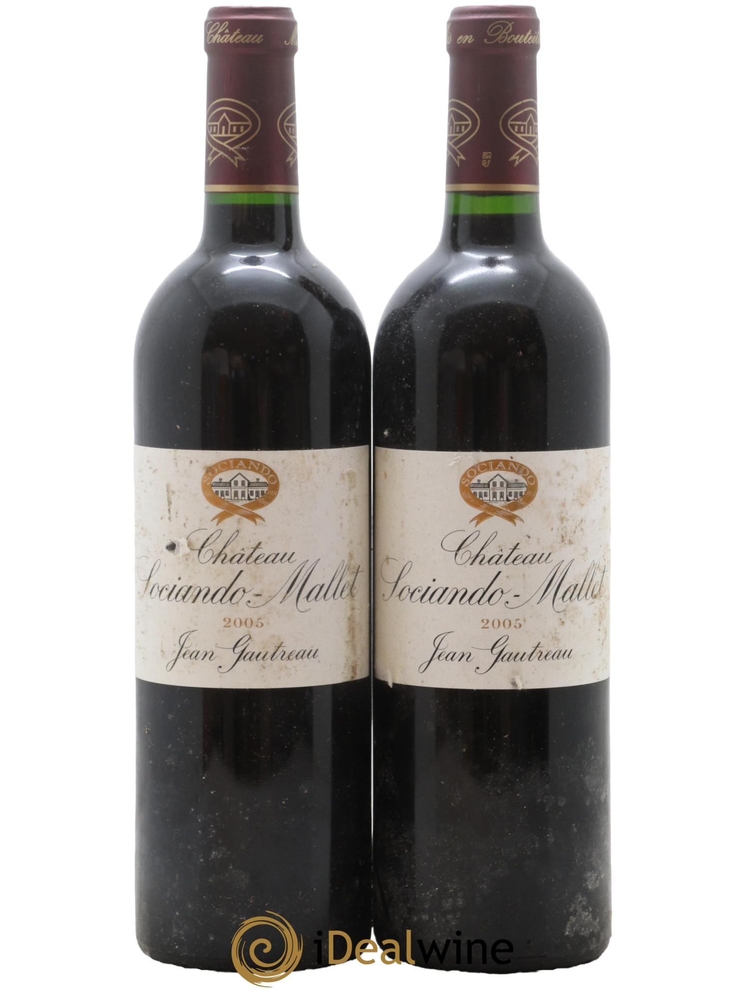 Château Sociando Mallet 2005 - Posten von 2 Flaschen - 0