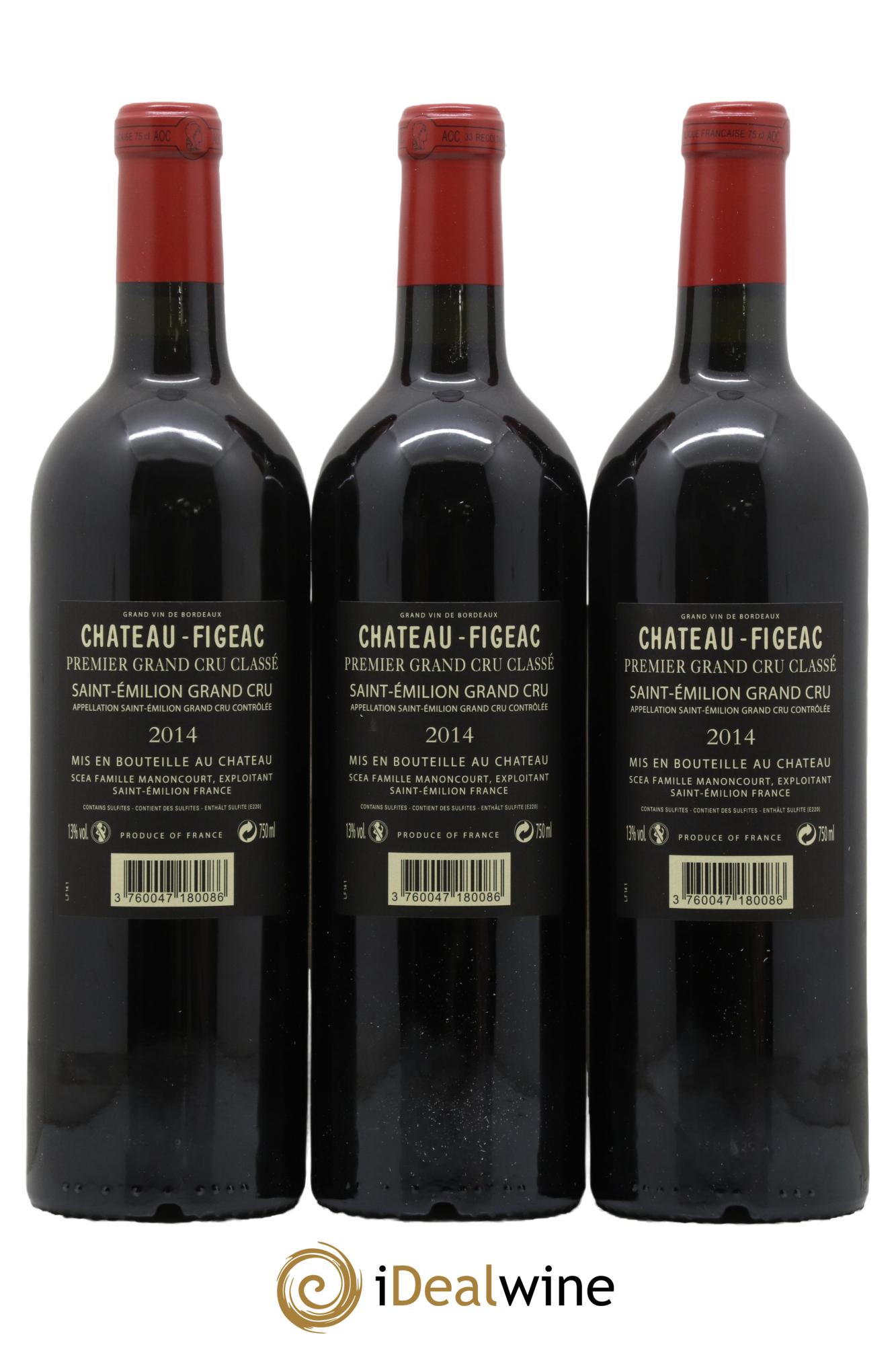 Château Figeac 1er Grand Cru Classé A  2014 - Lot of 6 bottles - 4