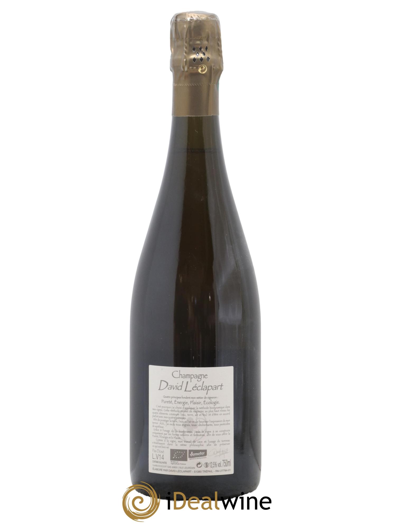 L'Artiste Blanc de Blancs 1er Cru Extra-Brut David Leclapart - Lot de 1 bouteille - 1