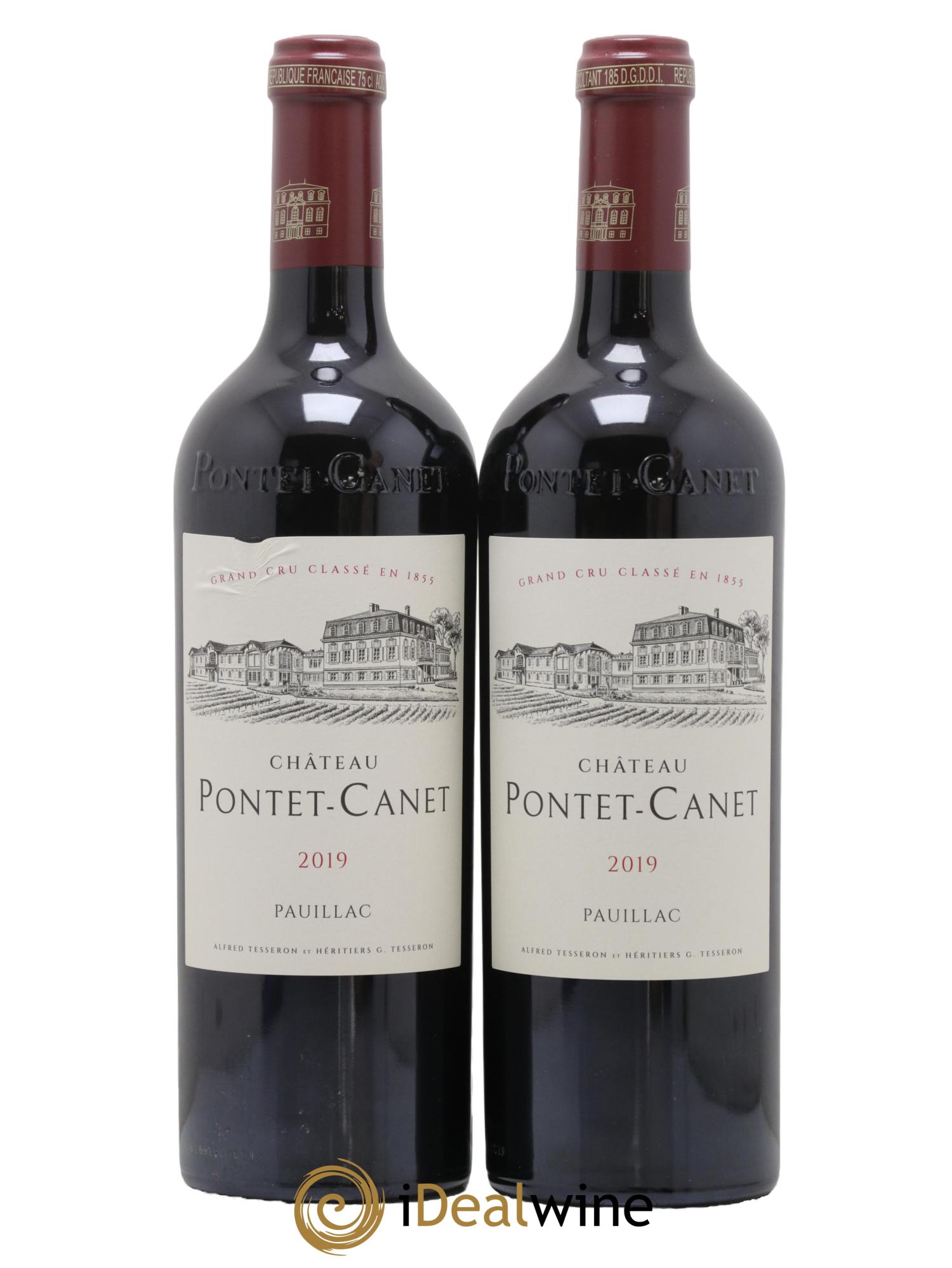 Château Pontet Canet 5ème Grand Cru Classé 2019 - Lot de 2 bouteilles - 0