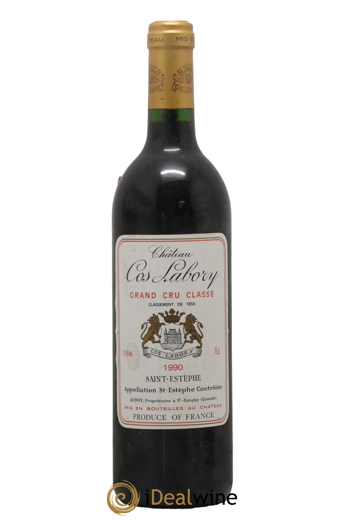 Château Cos Labory 5ème Grand Cru Classé 1990 - Lot de 1 bouteille - 0