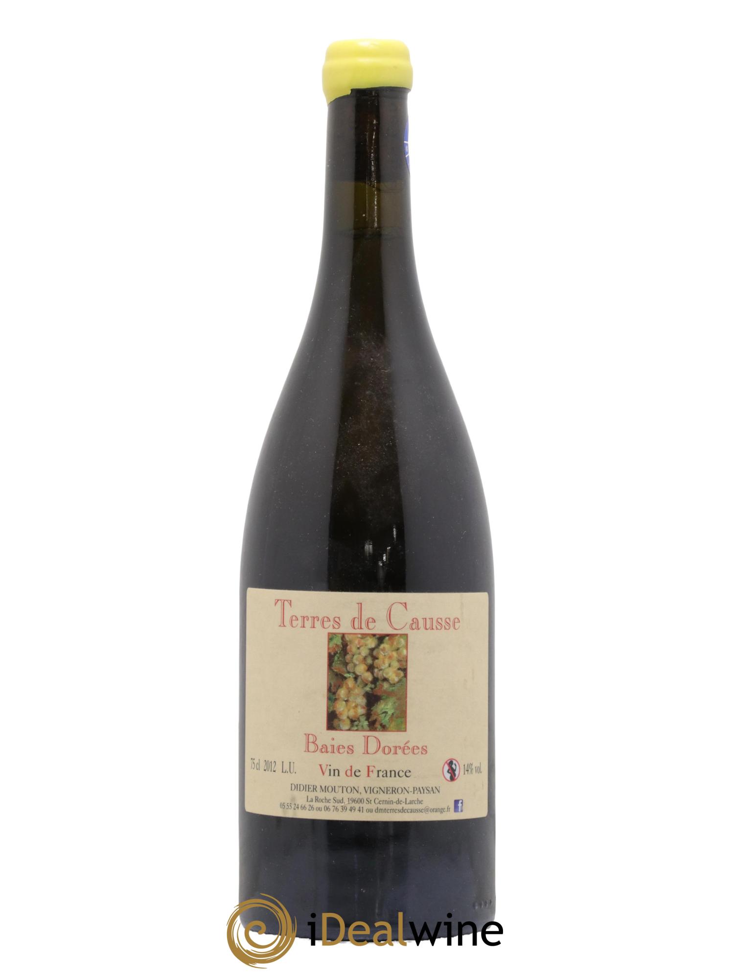 Vin de France Baise Dorees Terres de Causse Didier Mouton 2012 - Lot de 1 bouteille - 0
