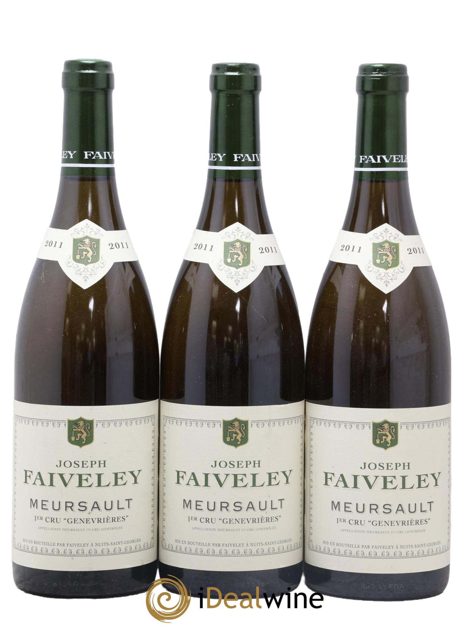 Meursault 1er Cru Genevrières Joseph Faiveley 2011 - Lot of 3 bottles - 0