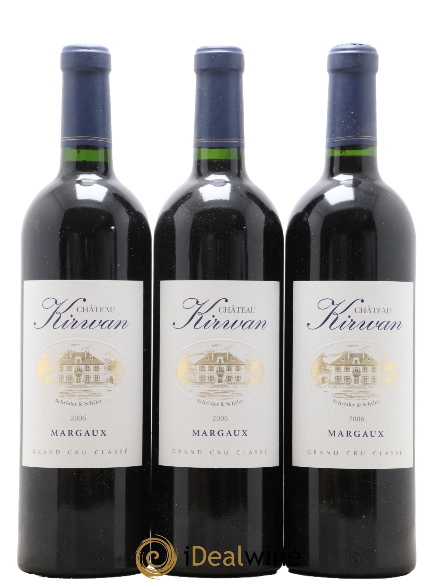 Château Kirwan 3ème Grand Cru Classé 2006 - Lot de 3 bouteilles - 0