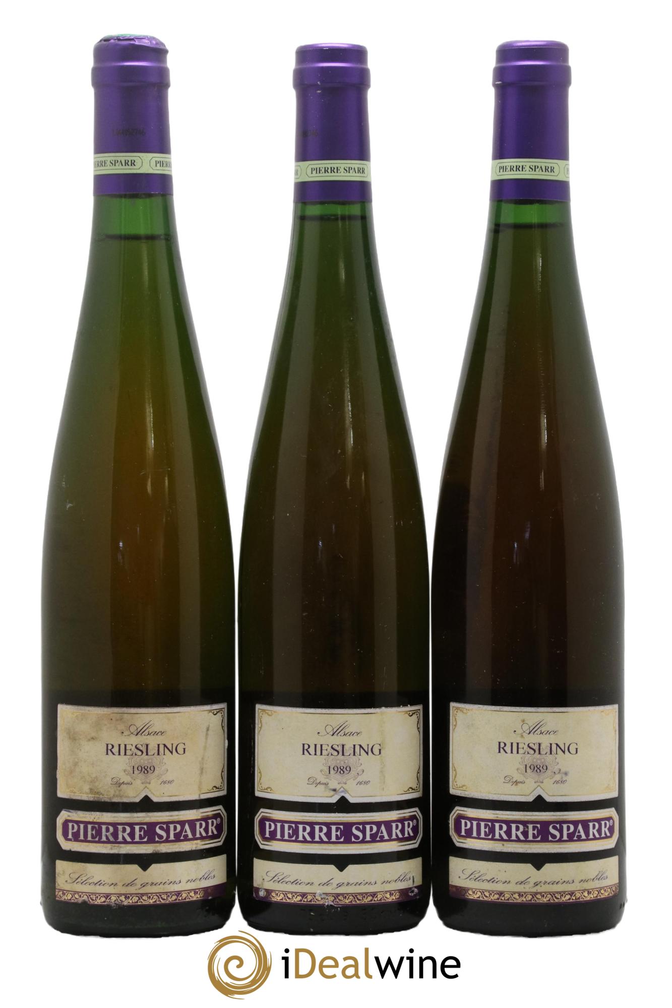 Alsace Riesling Sélection de Grains Nobles Pierre Sparr  1989 - Lot of 3 bottles - 0