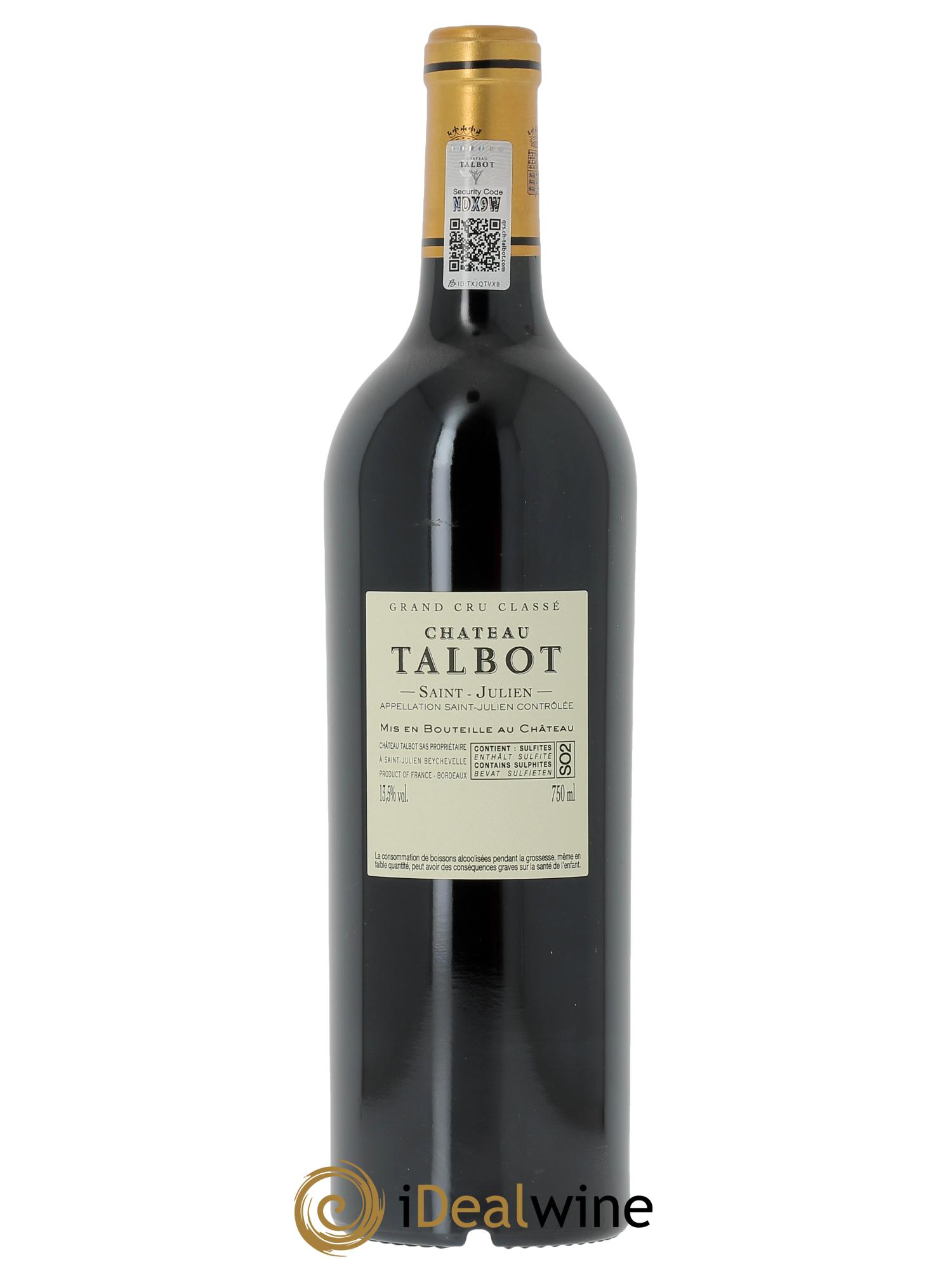 Château Talbot 4ème Grand Cru Classé (CBO à partir de 6 bts) 2023 - Lot de 1 bouteille - 1