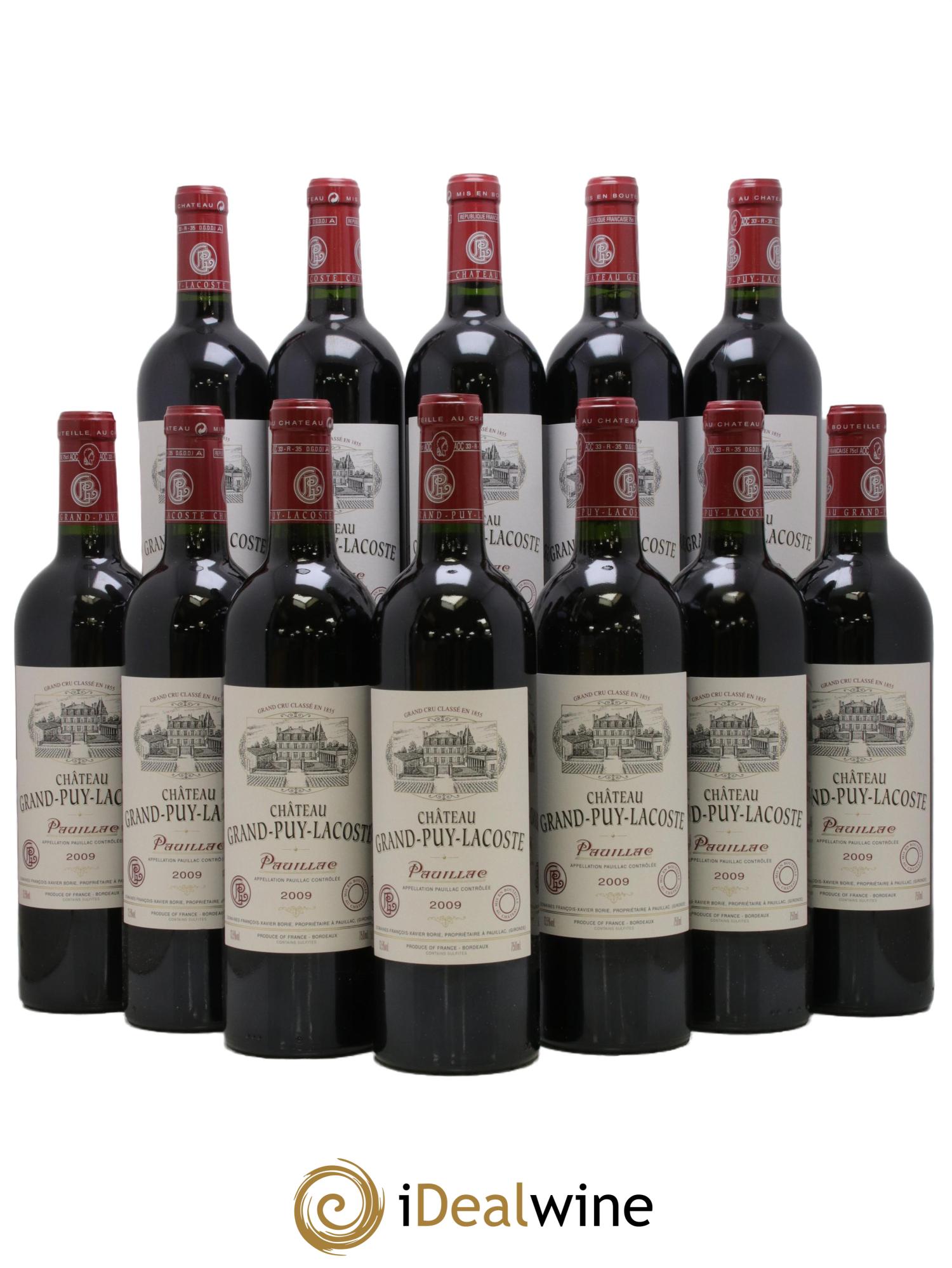 Château Grand Puy Lacoste 5ème Grand Cru Classé 2009 - Lotto di 12 bottiglie - 0