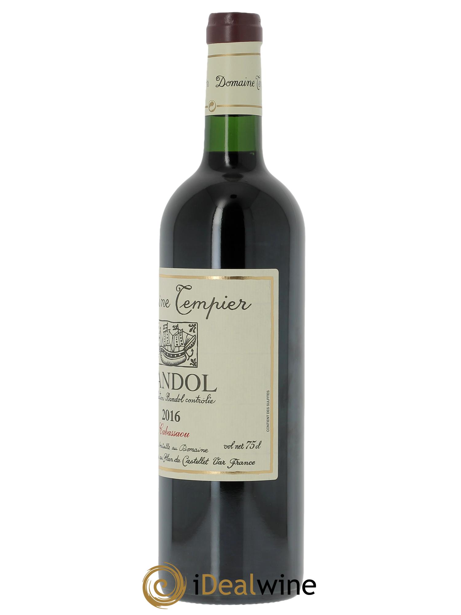 Bandol Domaine Tempier Cuvée Cabassaou Famille Peyraud  2016 - Lot de 1 bouteille - 1