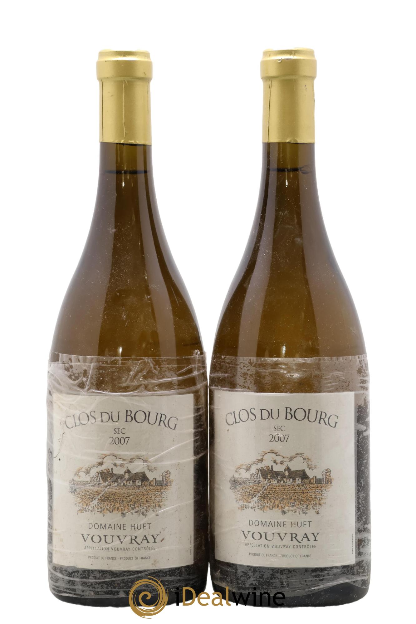 Vouvray Clos du Bourg Sec Domaine Huet 2007 - Lot of 2 bottles - 0