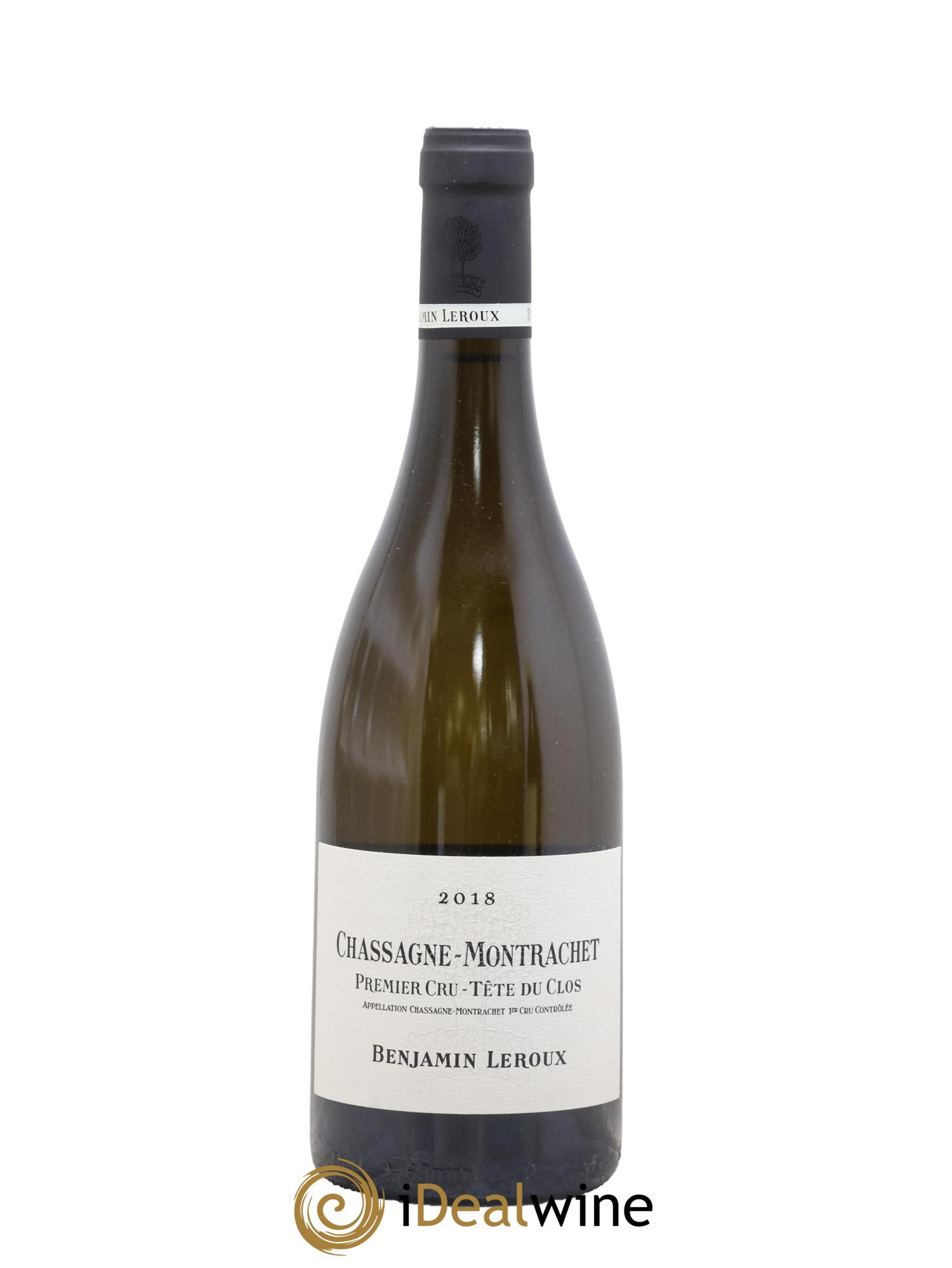 Chassagne-Montrachet 1er Cru Tête Du Clos Benjamin Leroux 2018 - Lot de 1 bouteille - 0