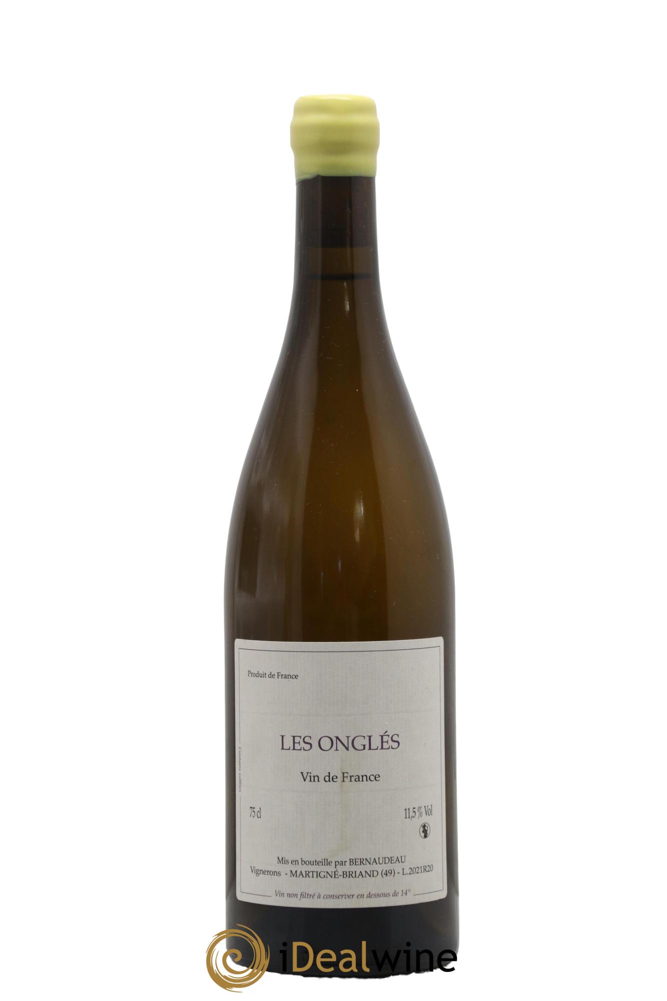 Vin de France Les Onglés Stéphane Bernaudeau  2021 - Lot de 1 bouteille - 0