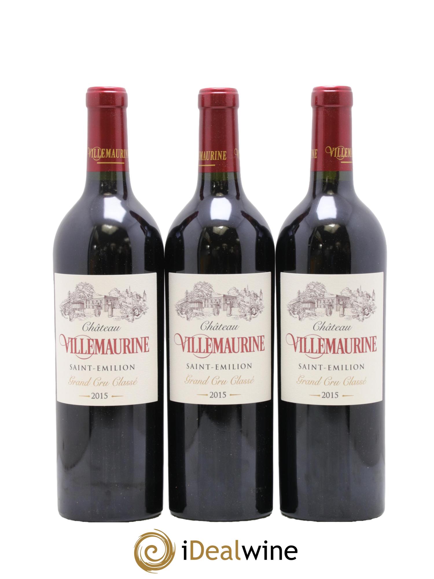 Château Villemaurine Grand Cru Classé 2015 - Lot of 3 bottles - 0
