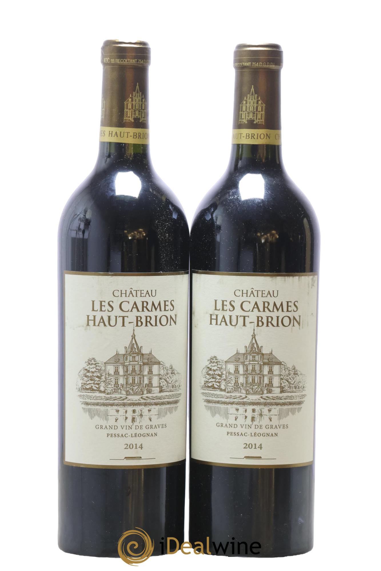 Château Les Carmes Haut-Brion 2014 - Lot of 2 bottles - 0