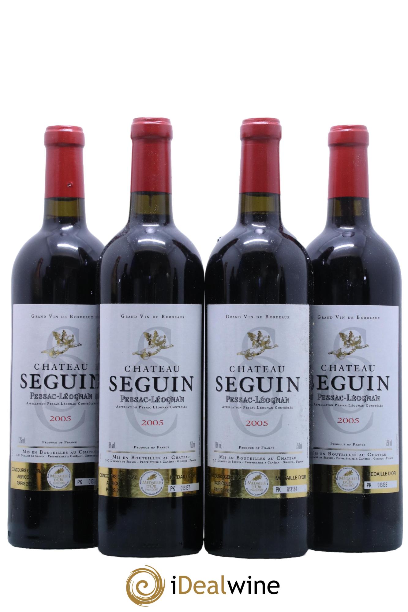 Pessac-Léognan Chateau Seguin 2005 - Lot de 4 bouteilles - 0