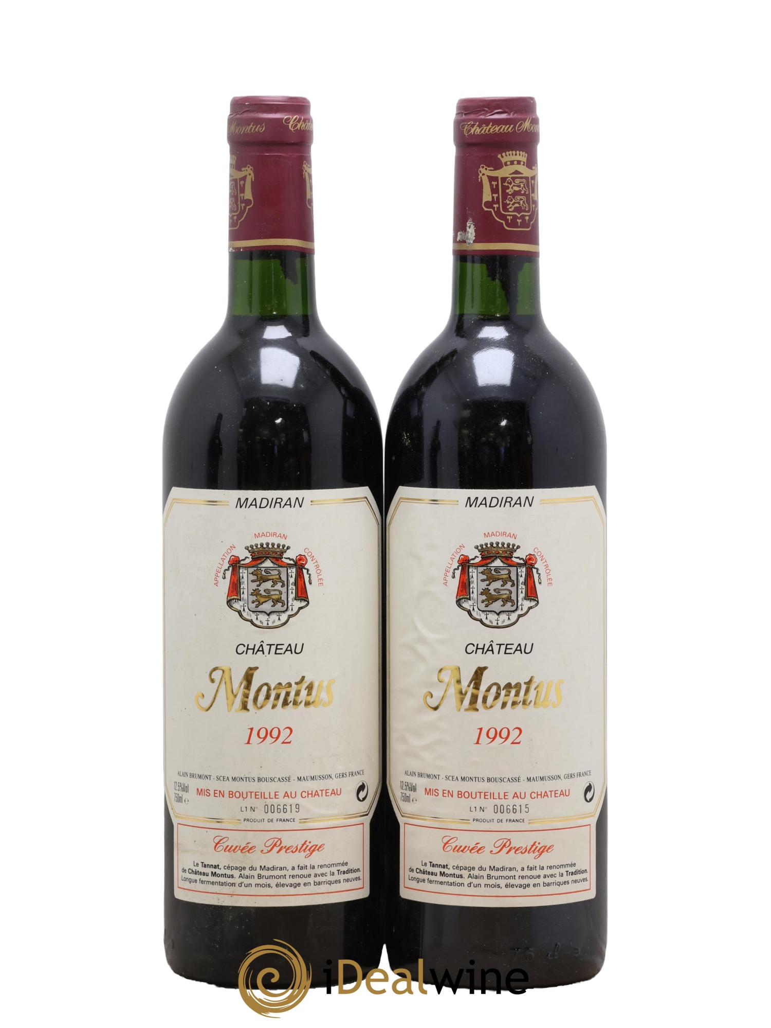 Madiran Château Montus-Prestige Alain Brumont 1992 - Lot of 2 bottles - 0