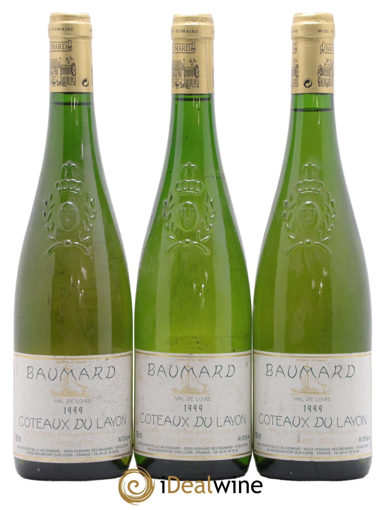 Coteaux du Layon Carte d'Or Domaine des Baumard 1999 - Lot de 3 bouteilles - 0