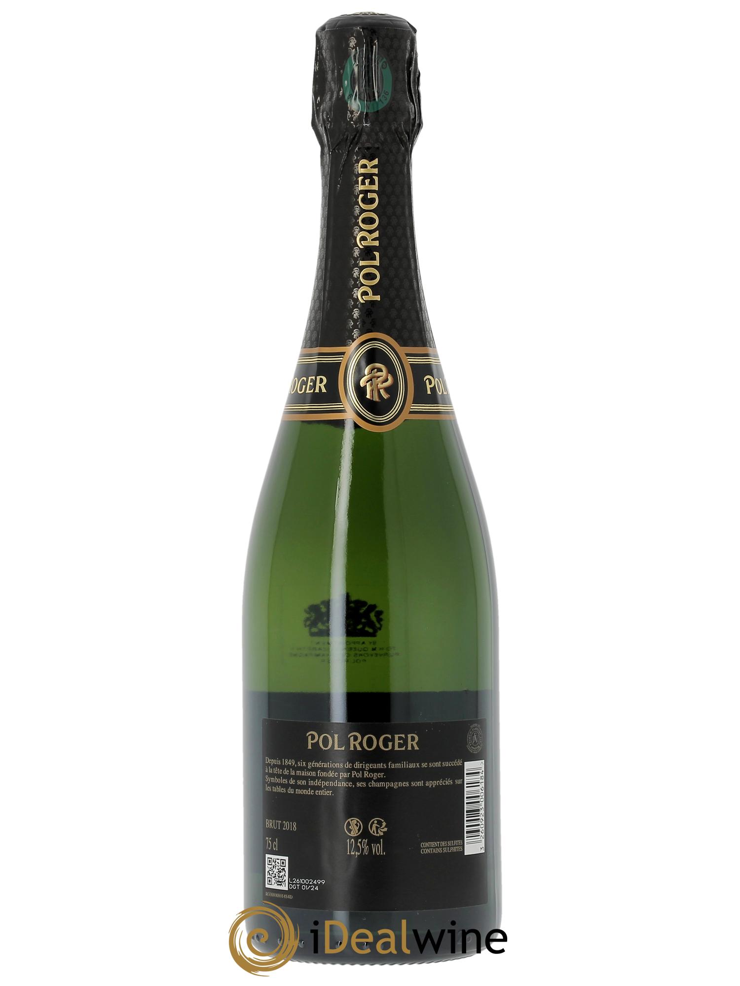 Brut Vintage Pol Roger  2018 - Lot de 1 bouteille - 2