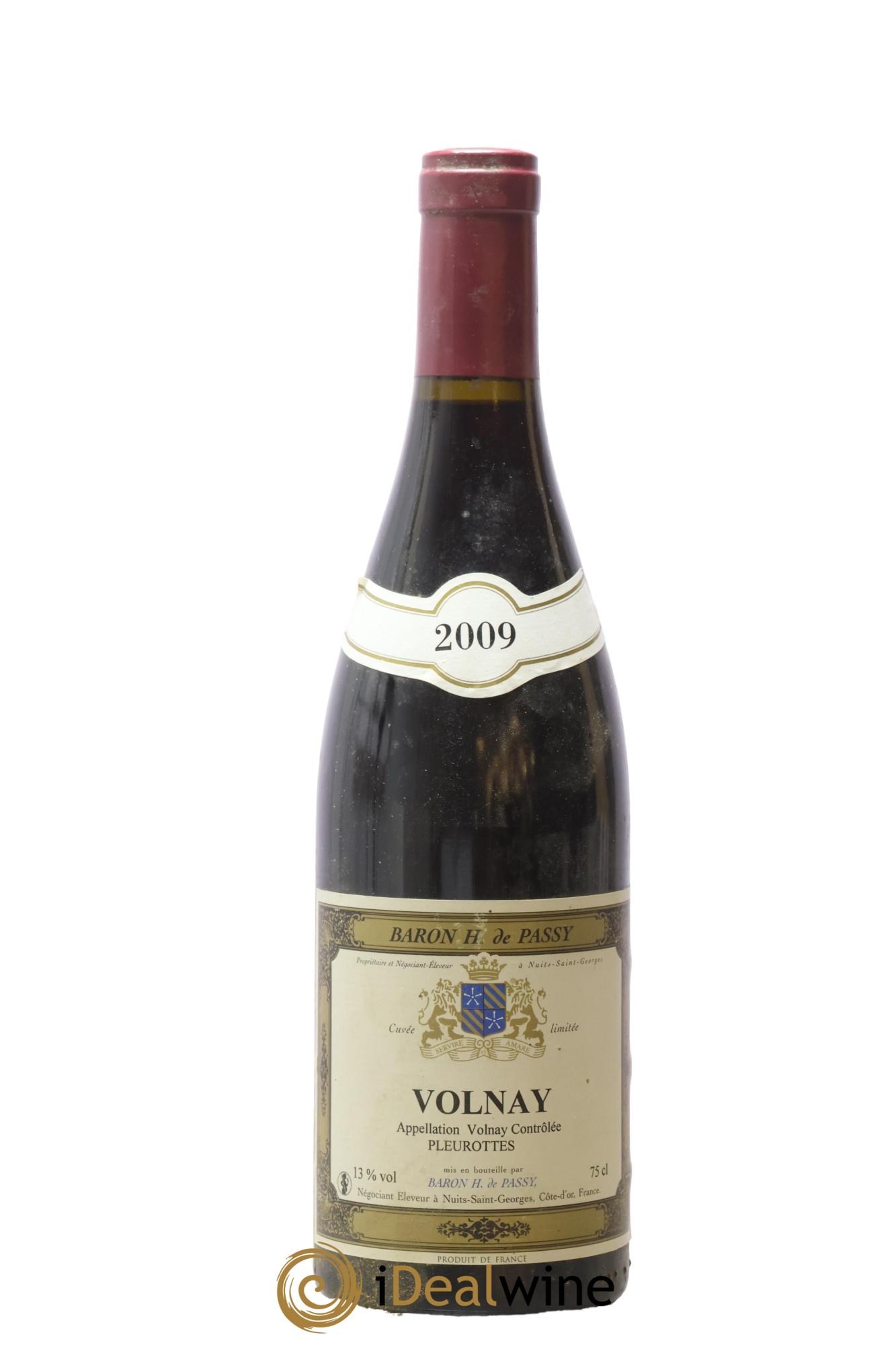 Volnay Pleurottes Baron H de Passy 2009 - Lotto di 1 bottiglia - 0