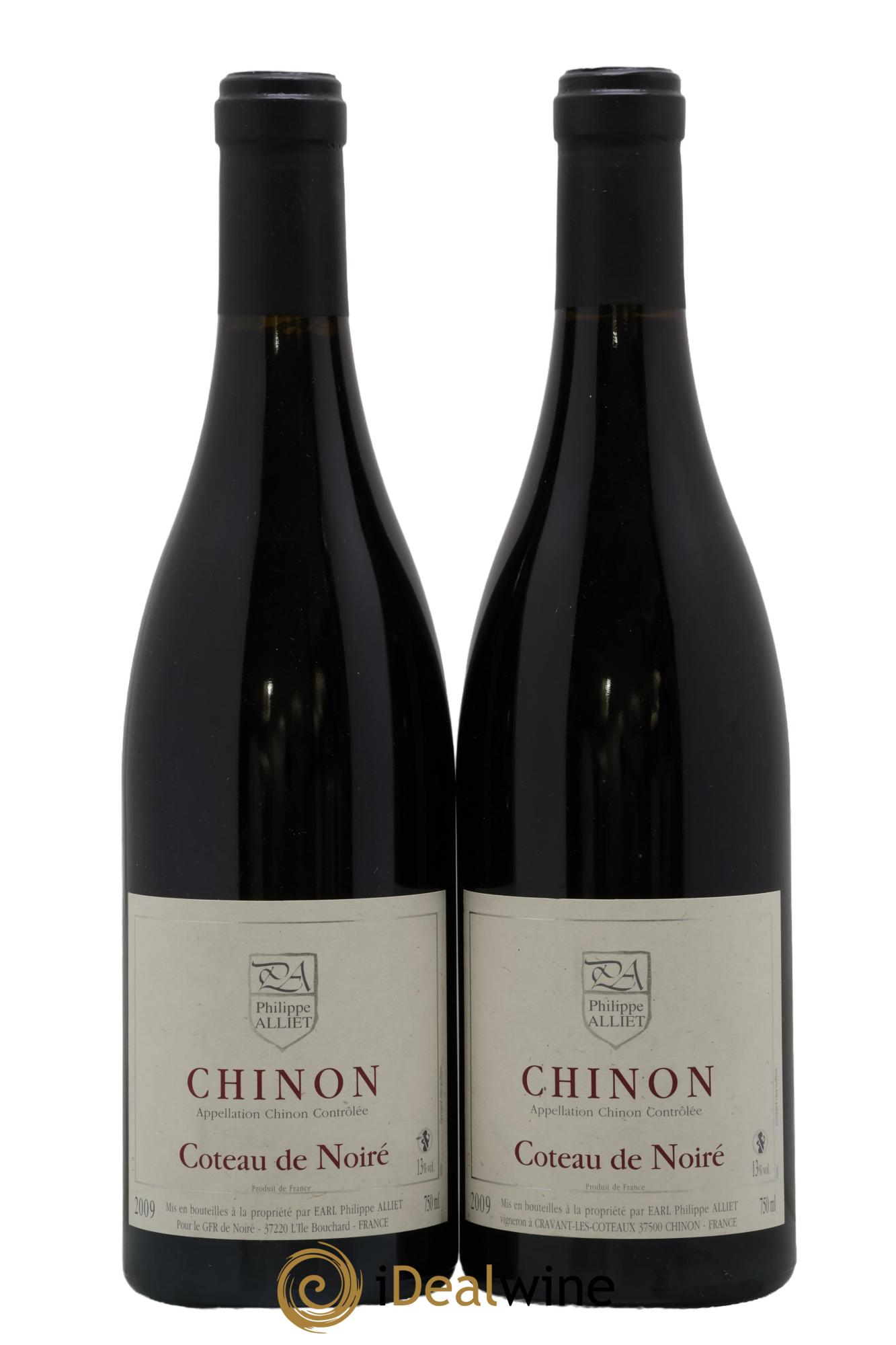Chinon Coteau de Noiré Philippe Alliet 2009 - Lot de 2 bouteilles - 0