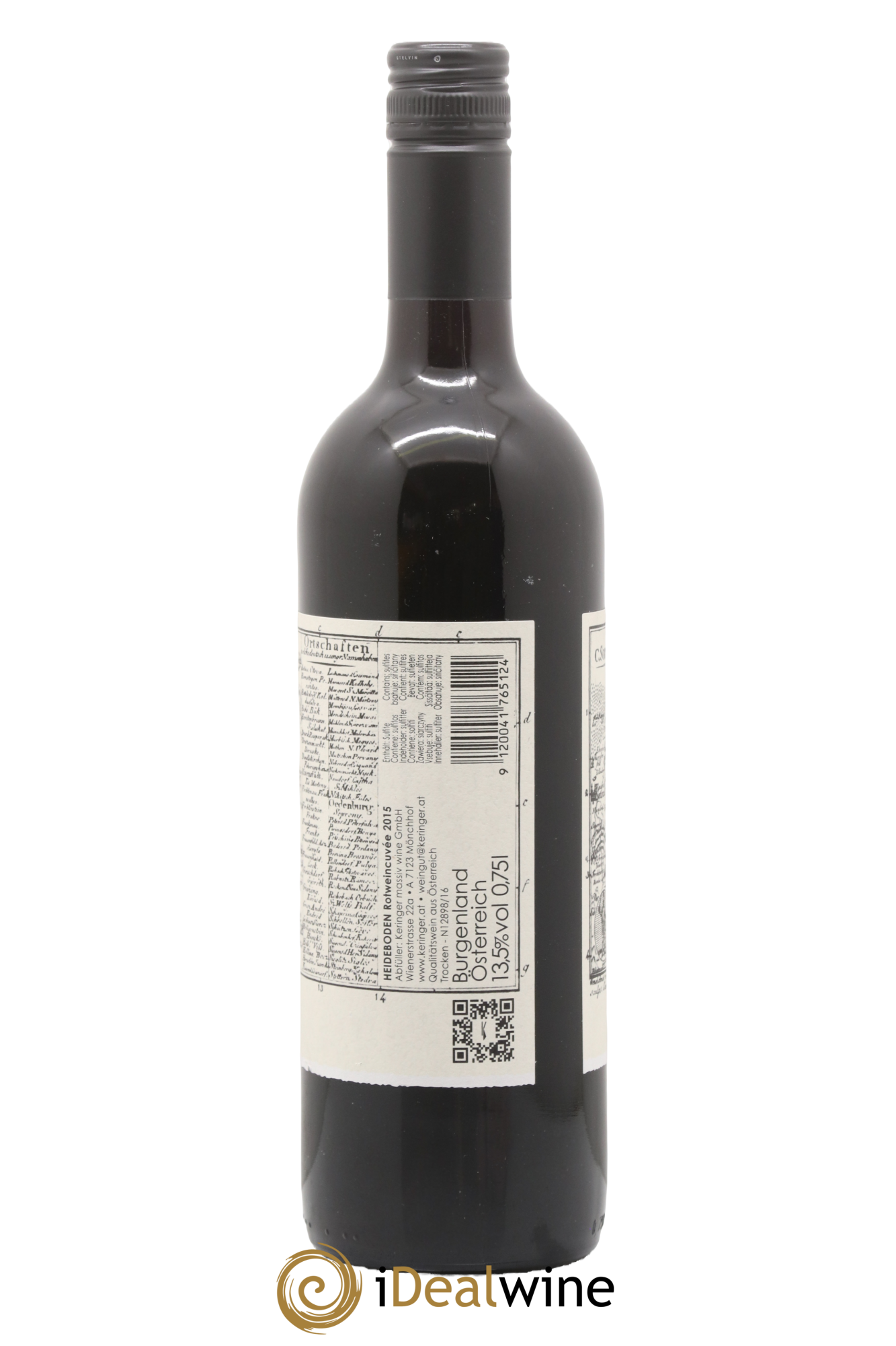 Autriche Heideboden Rotweincuvée Keringer 2015 - Lot de 1 bouteille - 1