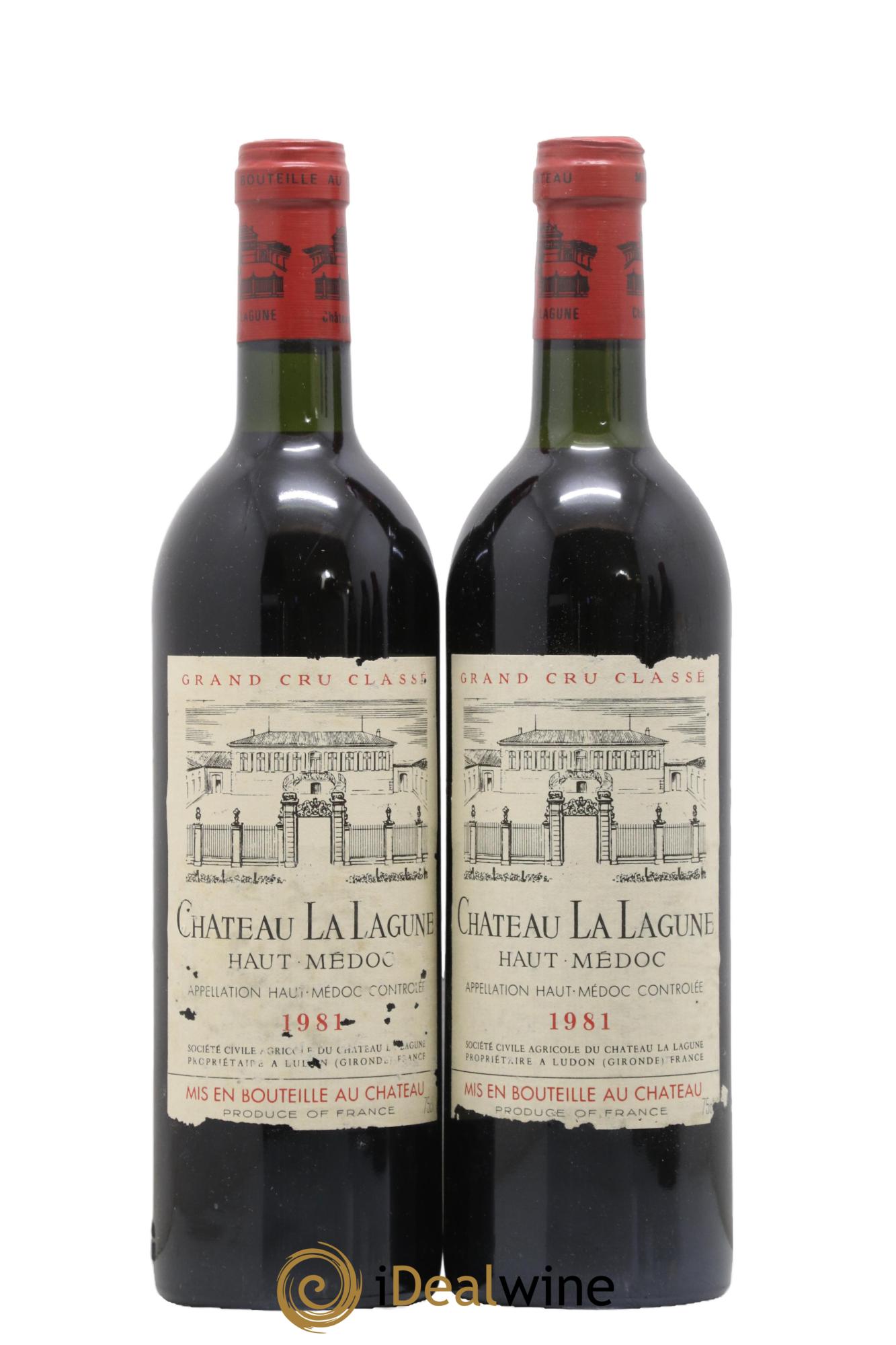 Château la Lagune 3ème Grand Cru Classé 1981 - Lot de 2 bouteilles - 0