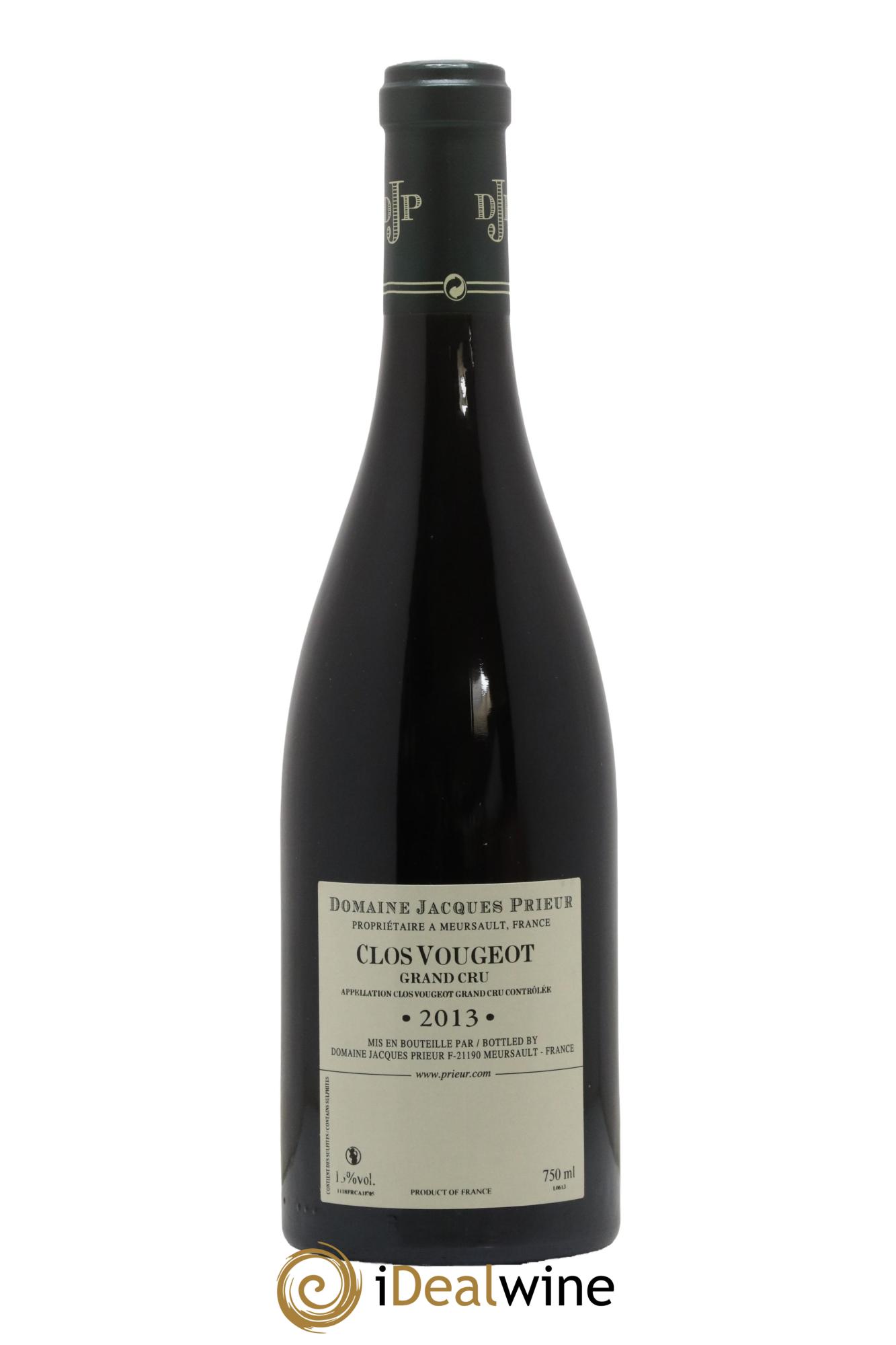Clos de Vougeot Grand Cru Jacques Prieur (Domaine) Greves Jacques Prieur 2013 - Lot de 1 bouteille - 1