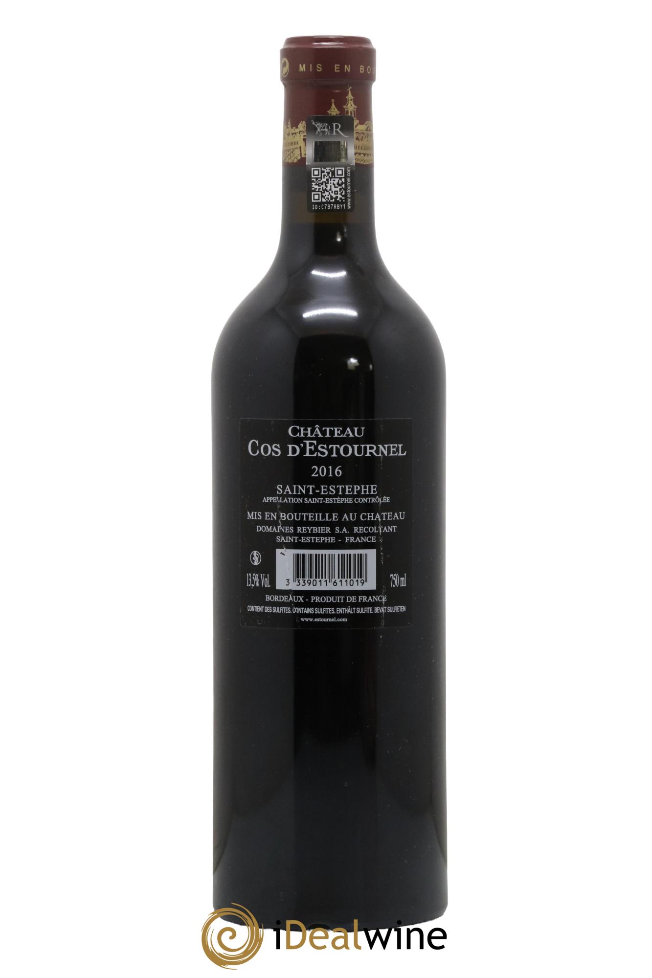 Cos d'Estournel 2ème Grand Cru Classé 2016 - Lot de 1 bouteille - 1