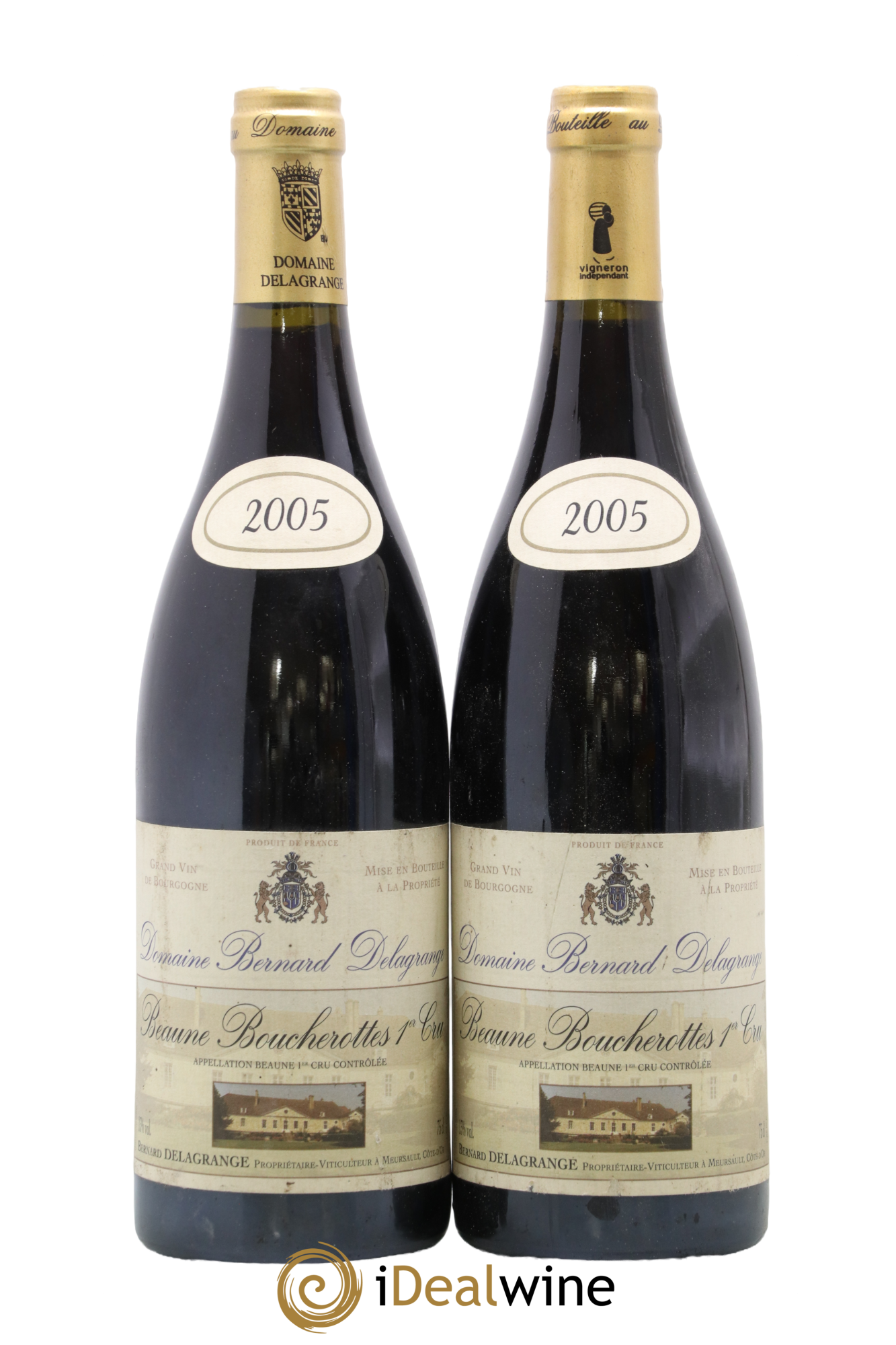 Beaune 1er Cru Boucherottes Bernard Delagrange 2005 - Lot de 2 bouteilles - 0
