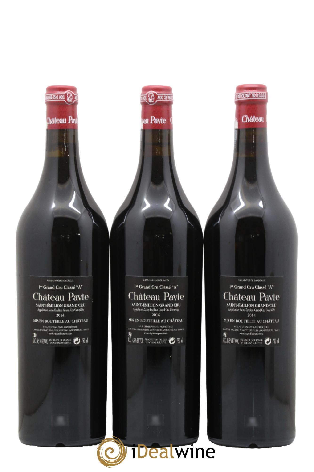 Château Pavie 1er Grand Cru Classé A 2014 - Lot of 3 bottles - 1