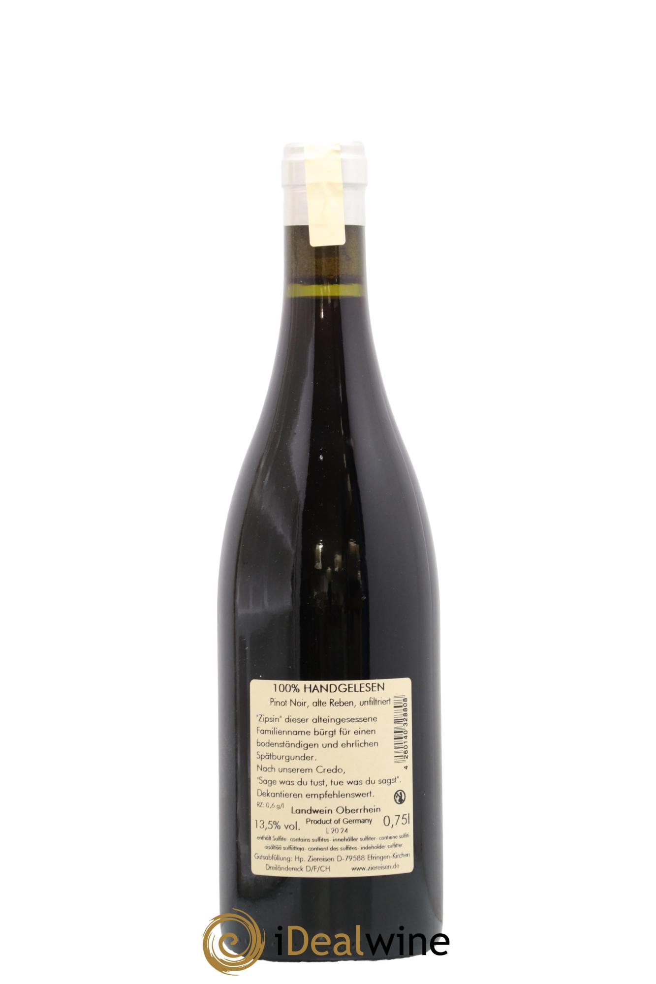 Allemagne Pays de Bade Pinot Noir Jaspis Zipsin  Ziereisen 2022 - Lotto di 1 bottiglia - 1