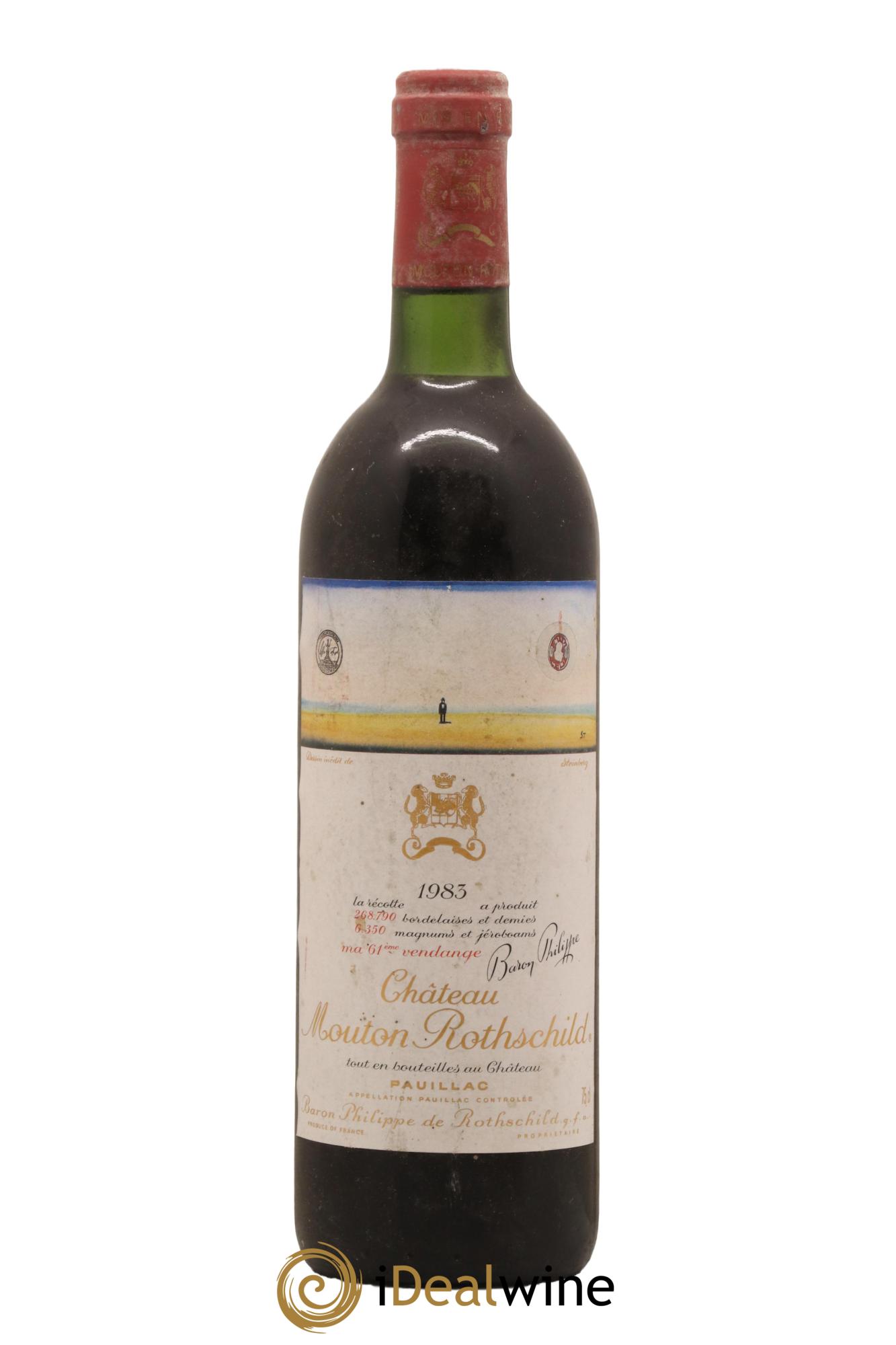 Château Mouton Rothschild 1er Grand Cru Classé 1983 - Lot de 1 bouteille - 0