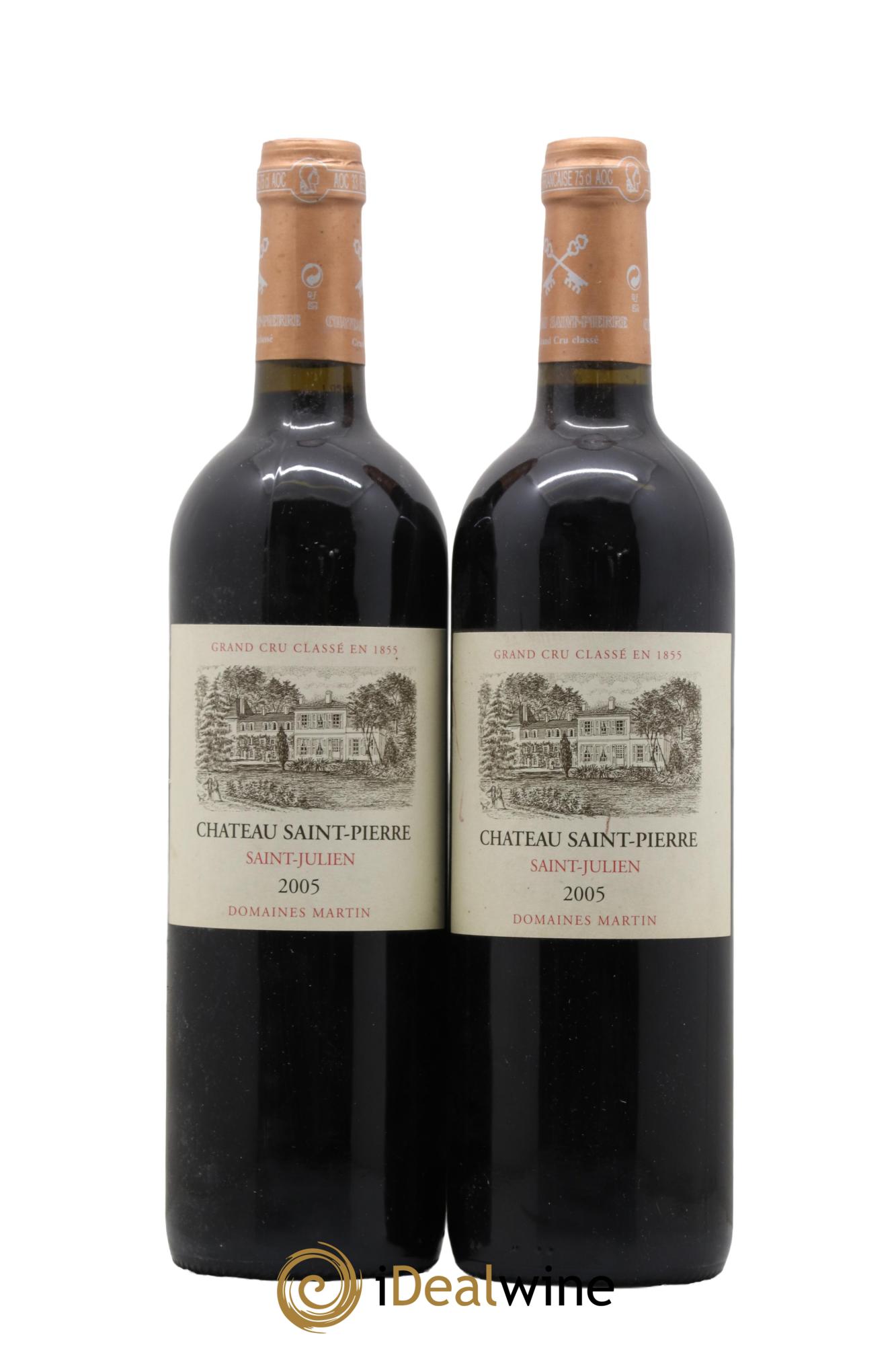 Château Saint-Pierre 4ème Grand Cru Classé 2005 - Lot de 2 bouteilles - 0