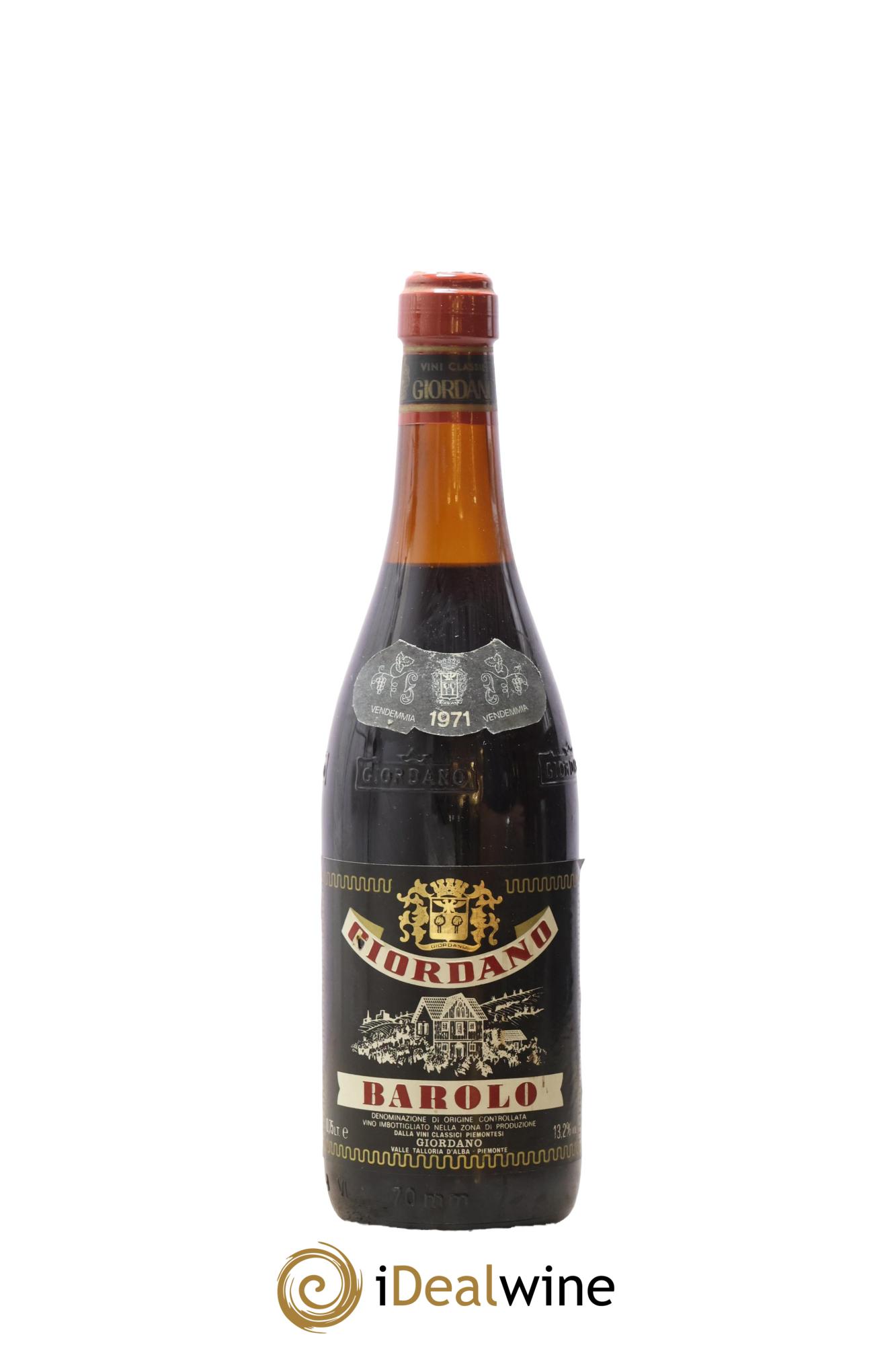 Barolo DOC Giordano 1971 - Lot de 1 bouteille - 0