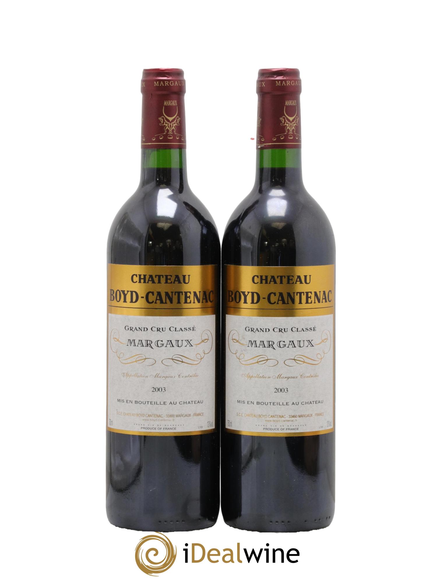 Château Boyd Cantenac 3ème Grand Cru Classé 2003 - Lot of 2 bottles - 0