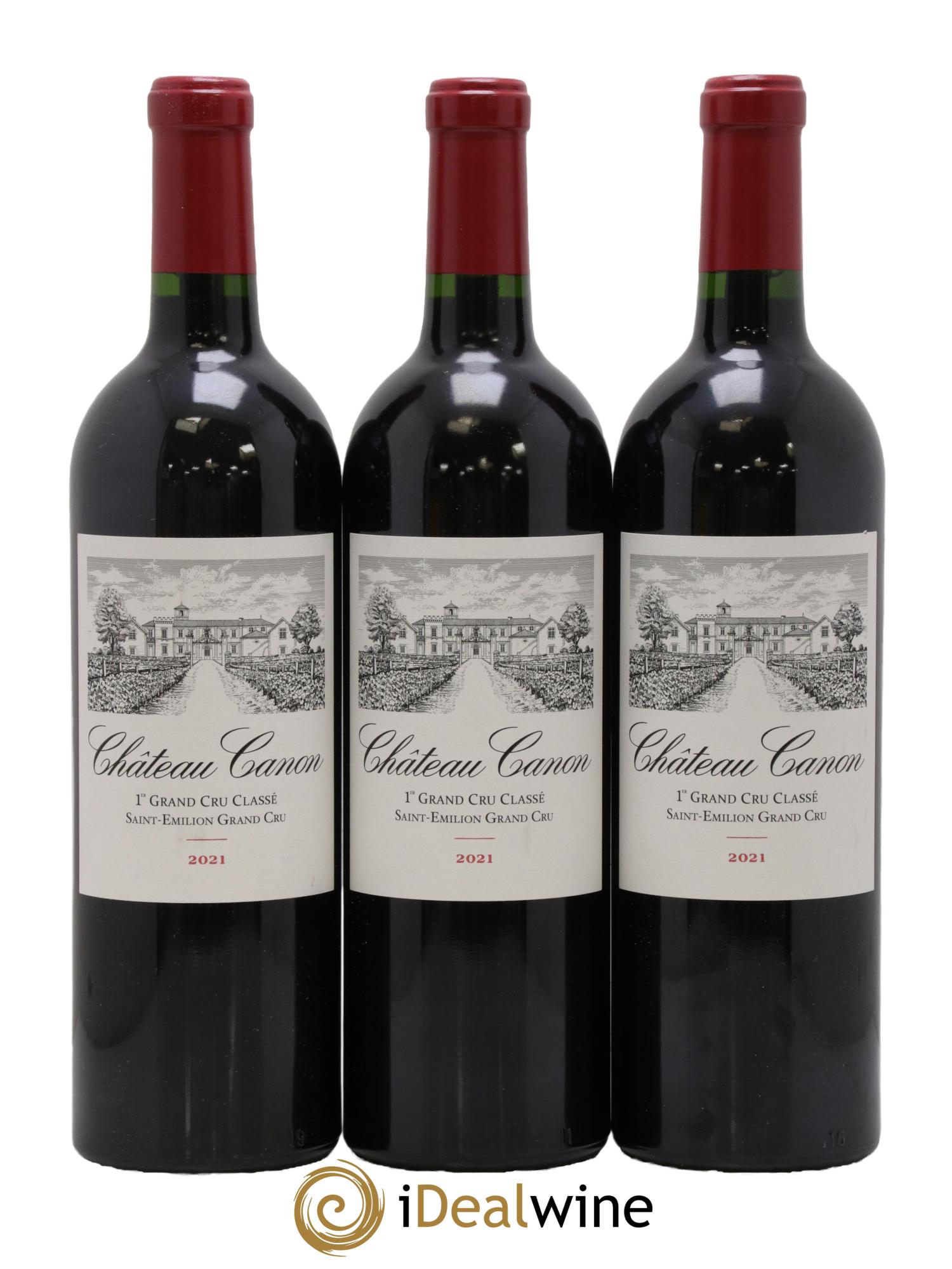 Château Canon 1er Grand Cru Classé B 2021 - Lot de 3 bouteilles - 0