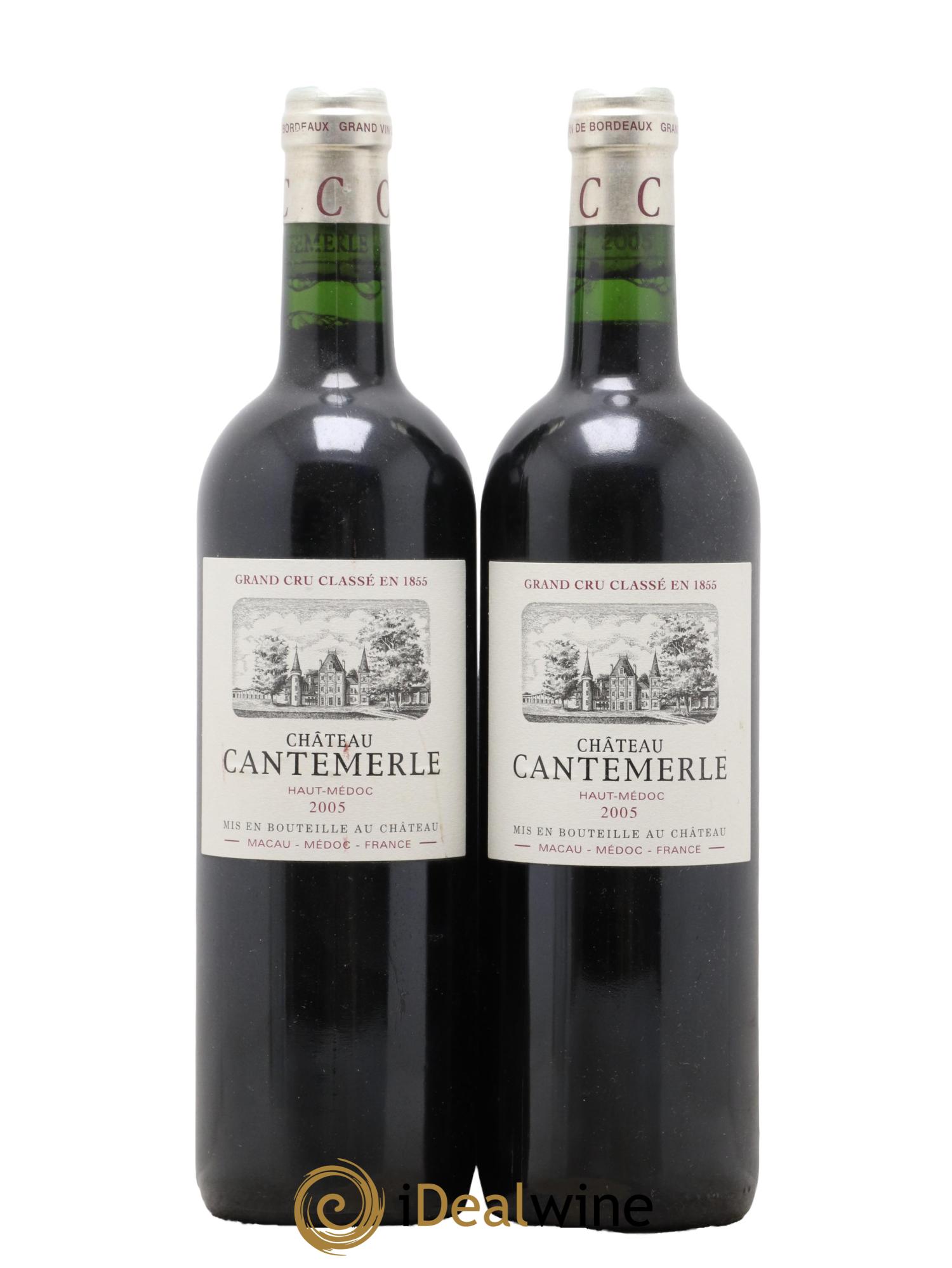 Château Cantemerle 5ème Grand Cru Classé 2005 - Lot of 2 bottles - 0