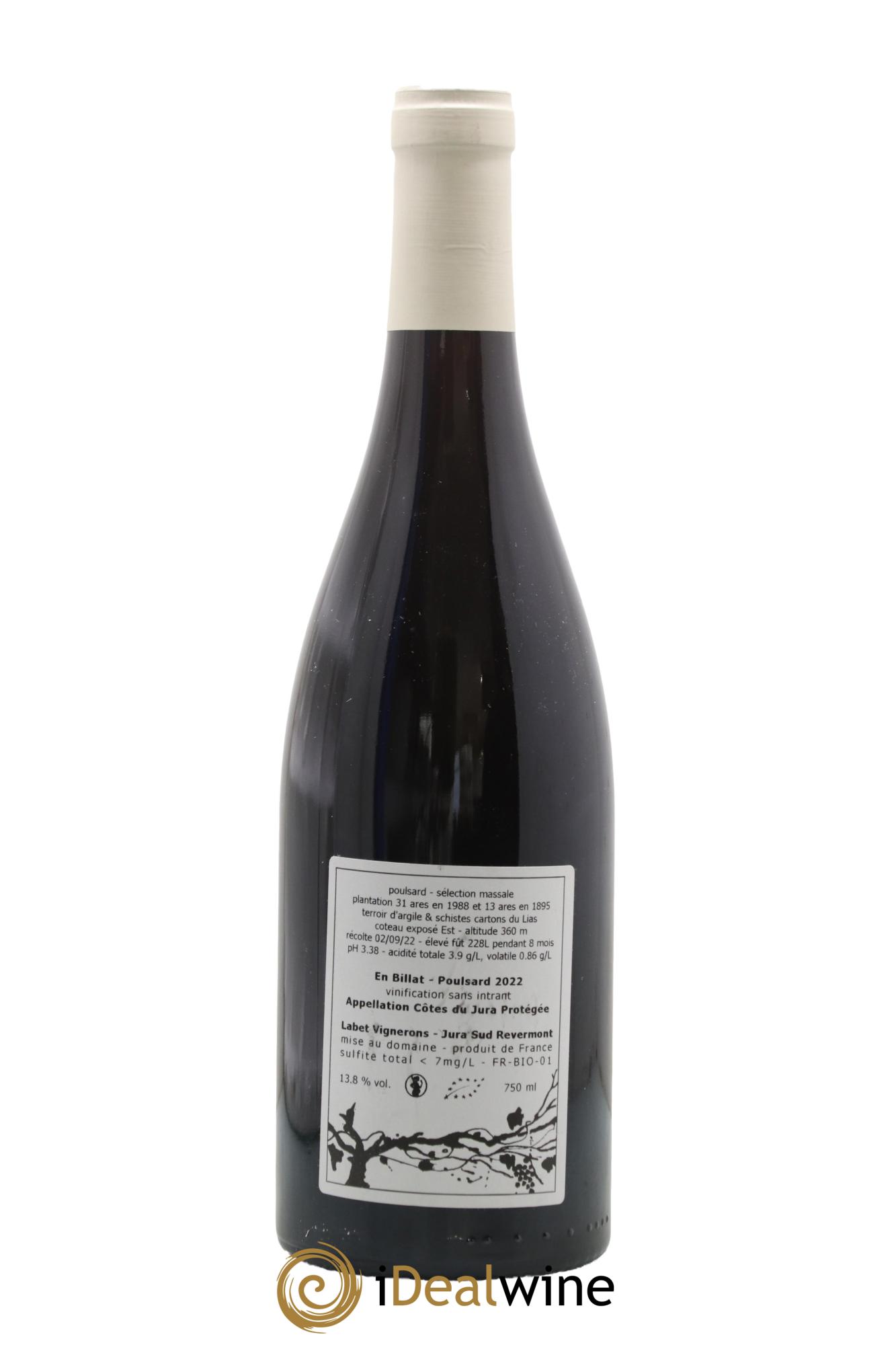 Côtes du Jura Poulsard En Billat Romain - Julien  - Charline Labet 2022 - Lot of 1 bottle - 1