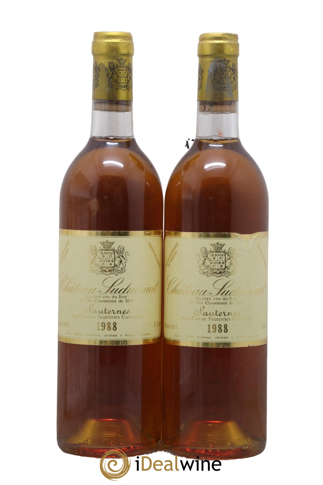 Château Suduiraut 1er Grand Cru Classé 1988 - Lotto di 2 bottiglie - 0
