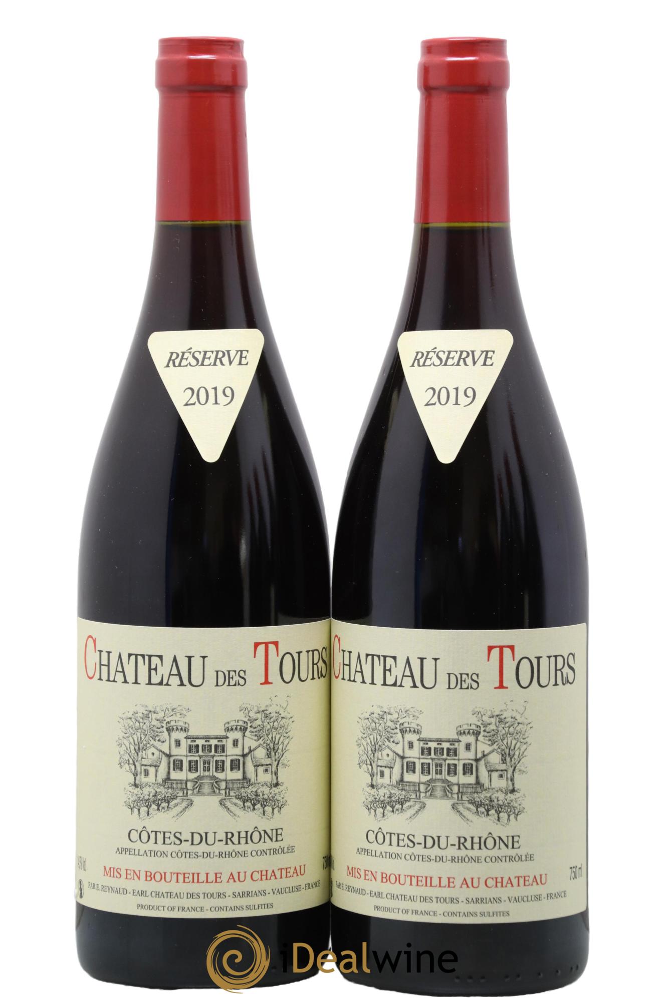 Côtes-du-Rhône Château des Tours Emmanuel Reynaud 2019 - Lot de 2 bouteilles - 0