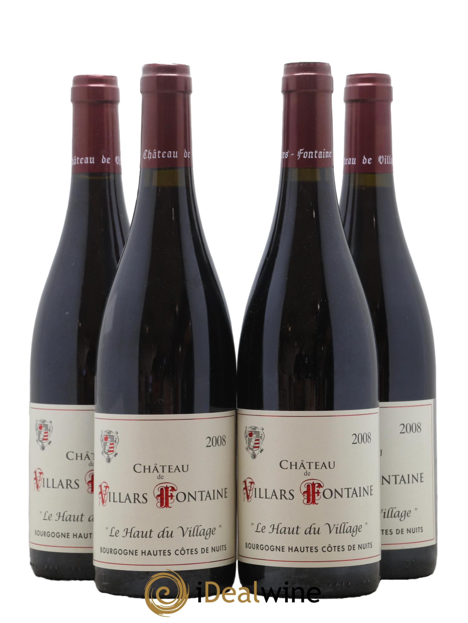 Hautes-Côtes de Nuits Le Haut du Village Domaine de Villars Fontaine 2008 - Lot de 4 bouteilles - 0