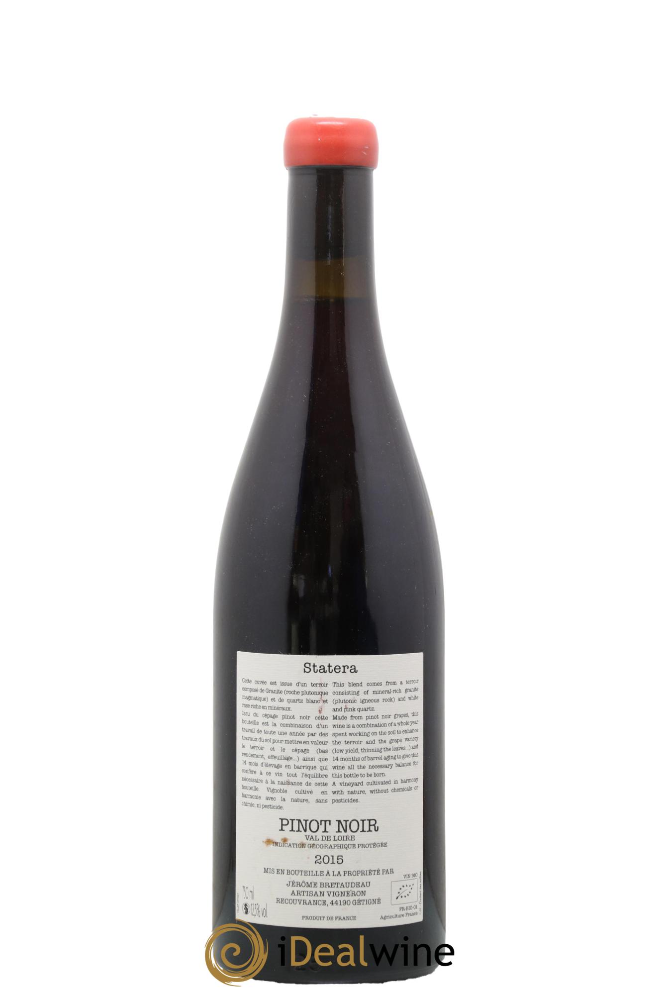 Vin de France Statera Jérôme Bretaudeau - Domaine de Bellevue  2015 - Lot de 1 bouteille - 1