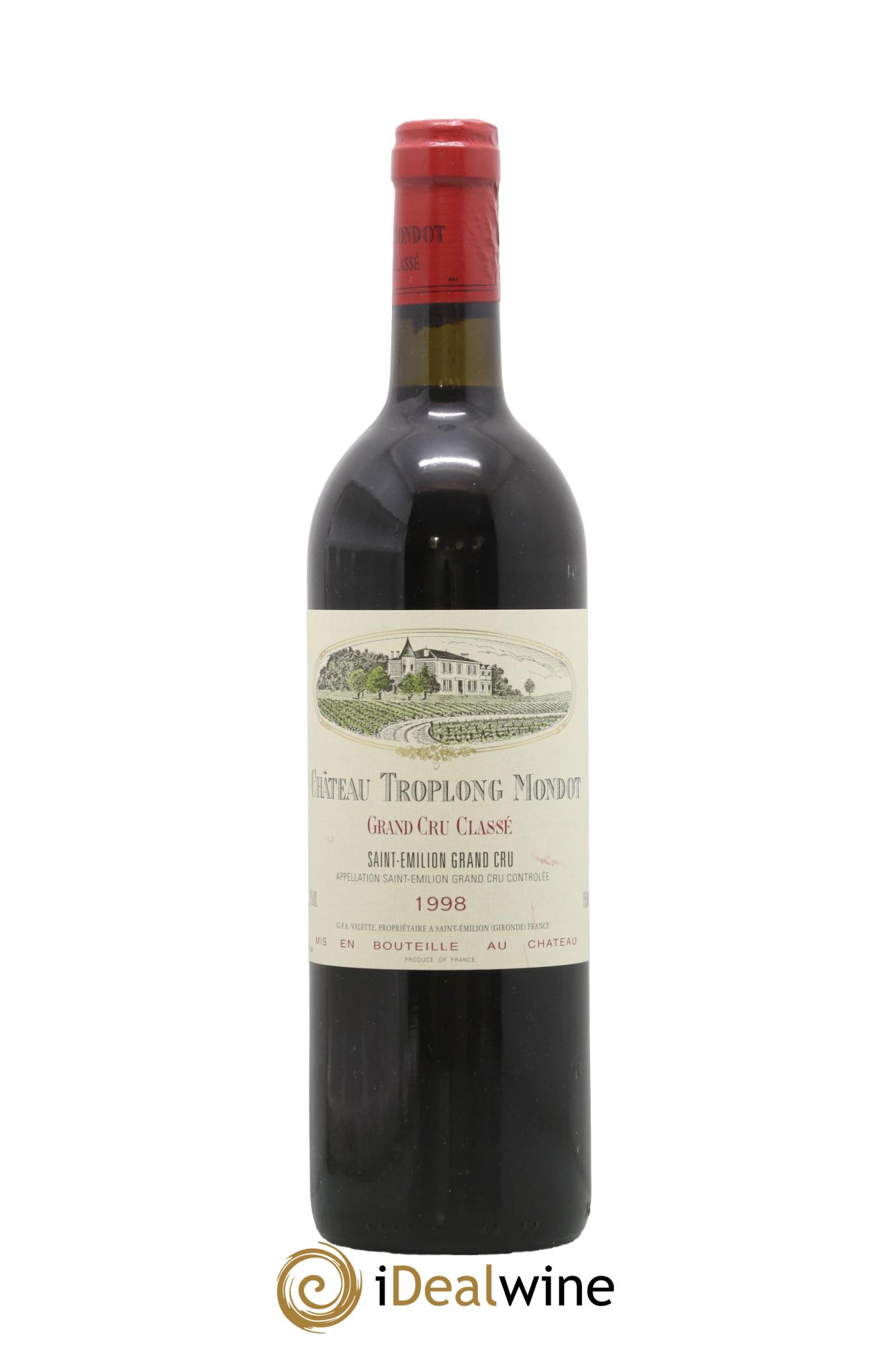 Château Troplong Mondot 1er Grand Cru Classé B 1998 - Lot of 1 bottle - 0