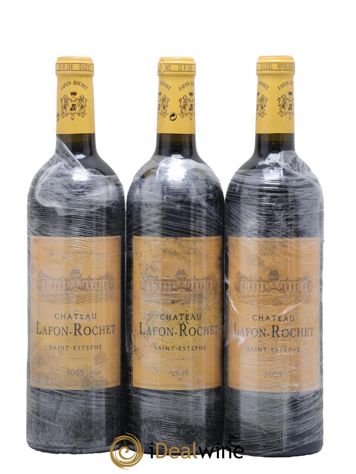 Château Lafon Rochet 4ème Grand Cru Classé 2009 - Lot of 3 bottles - 0
