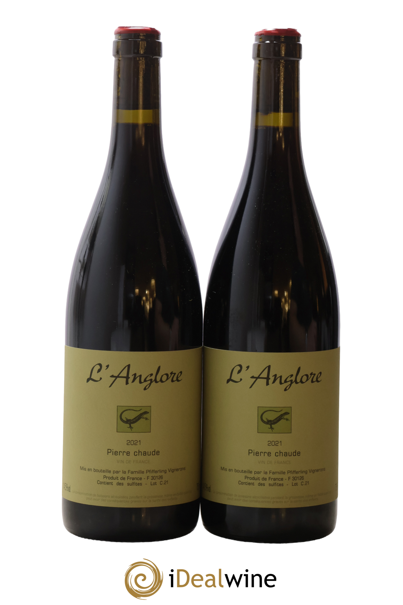 Vin de France Pierre chaude L'Anglore 2021 - Lot de 2 bouteilles - 0