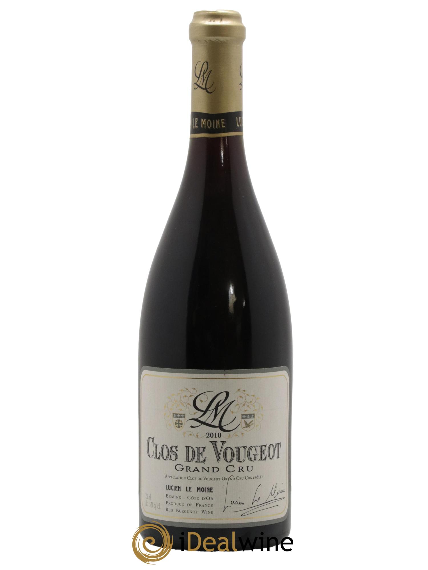 Clos de Vougeot Grand Cru Lucien Le Moine 2010 - Lot de 1 bouteille - 0